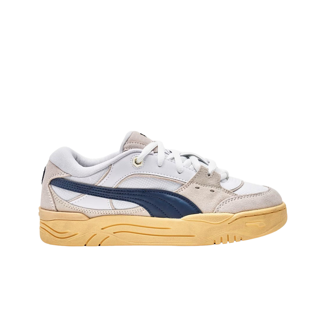 (W) Puma 180 Vintage Sneakers White Navy 상세 이미지 1