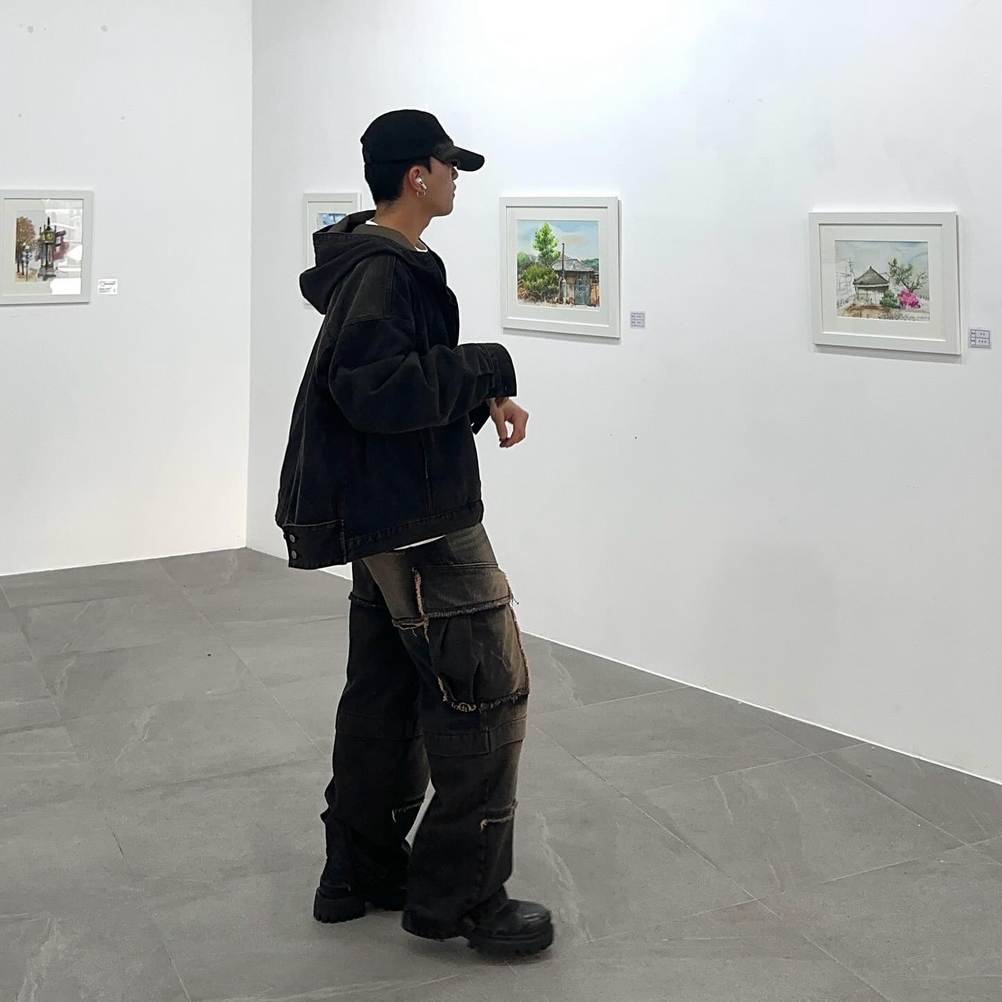Balenciaga Combat Strike 20mm Boots Black, Balenciaga D Ring Belt Black 착용 스타일 - 4