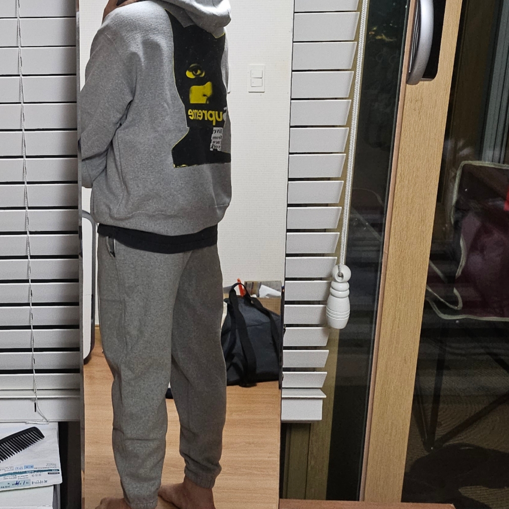 Supreme Catwoman Hooded Sweatshirt Heather Grey - 23FW 착용 스타일