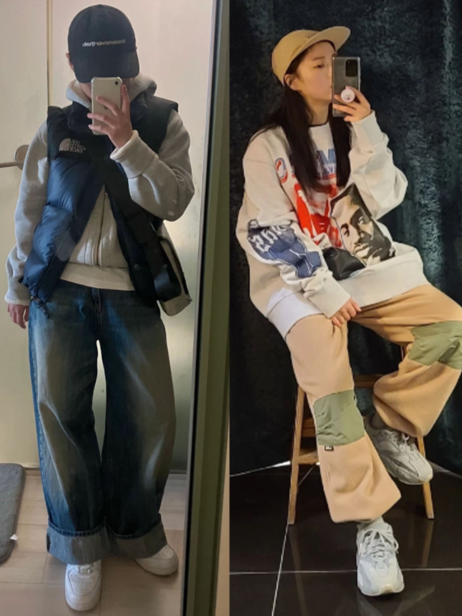 Apple AirPods Max Lightning Silver (Korean Ver.), Nike x Stussy NRG ZR Fleece Crewneck Heather Grey - Asia 착용 스타일 - 3
