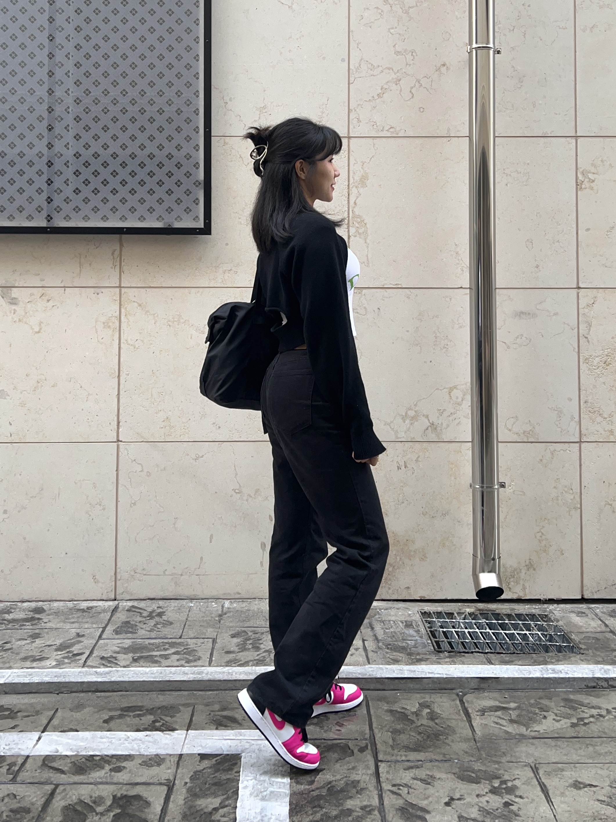 (GS) Jordan 1 Low Fierce Pink 착용 스타일 - 4