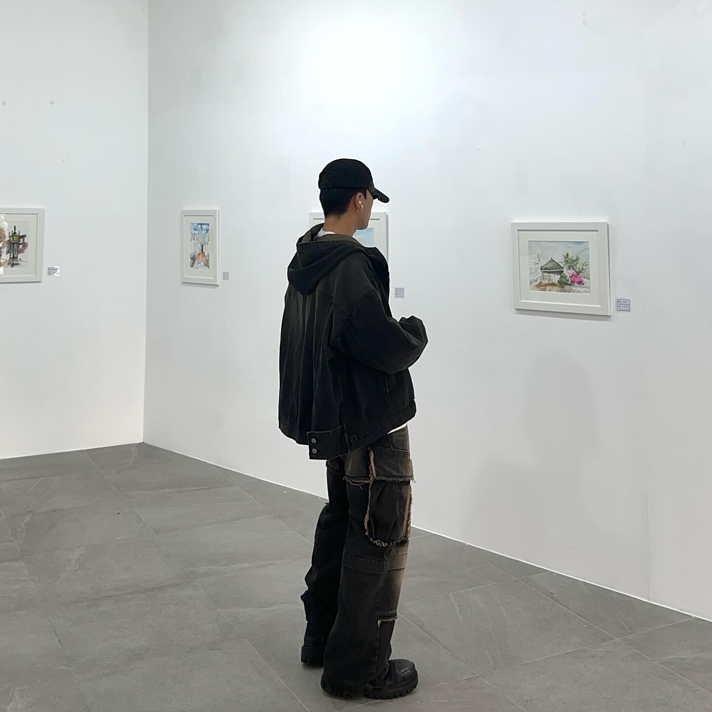 Balenciaga Combat Strike 20mm Boots Black, Balenciaga D Ring Belt Black 착용 스타일 - 3