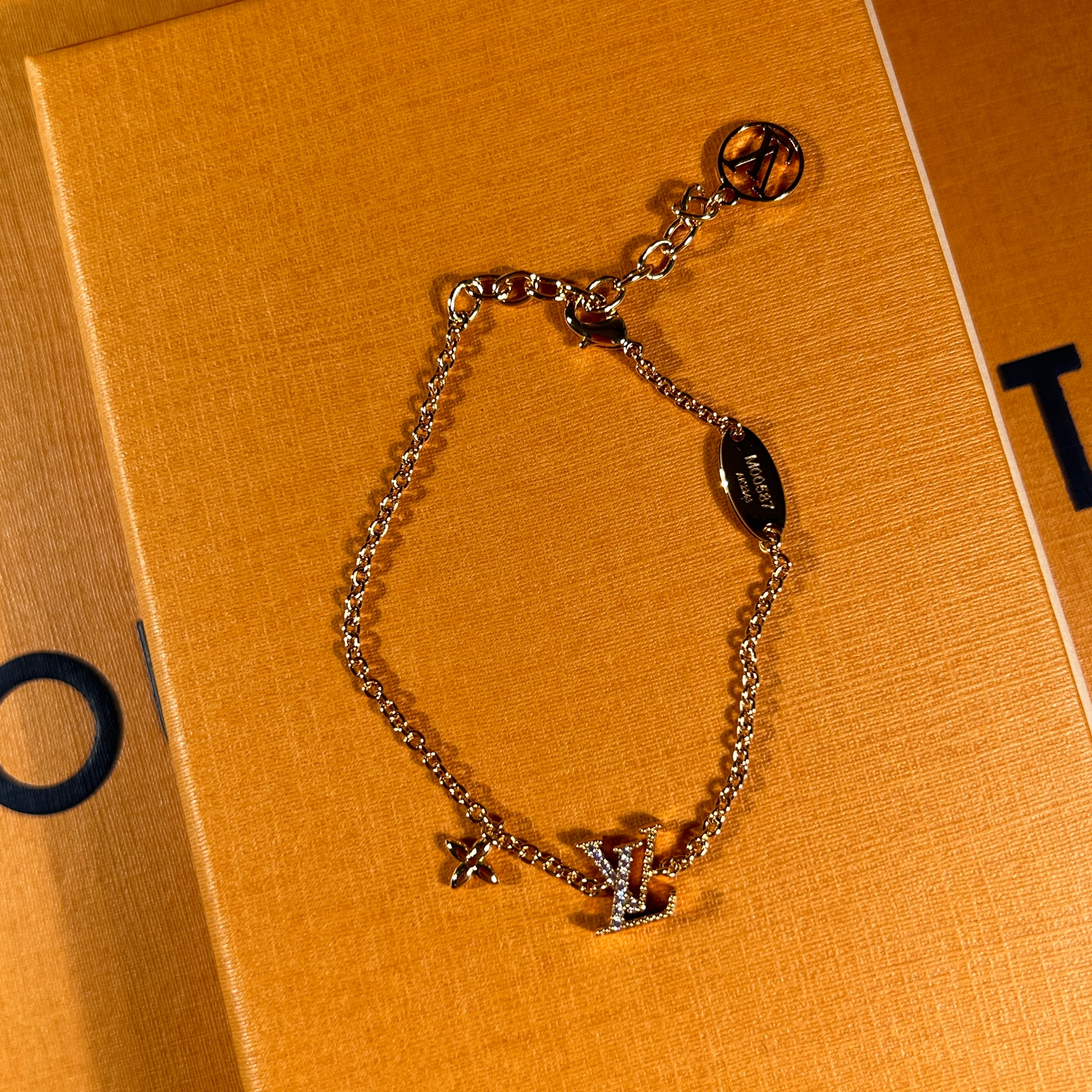 (W) Louis Vuitton LV Iconic Bracelet Gold 착용 스타일 - 6