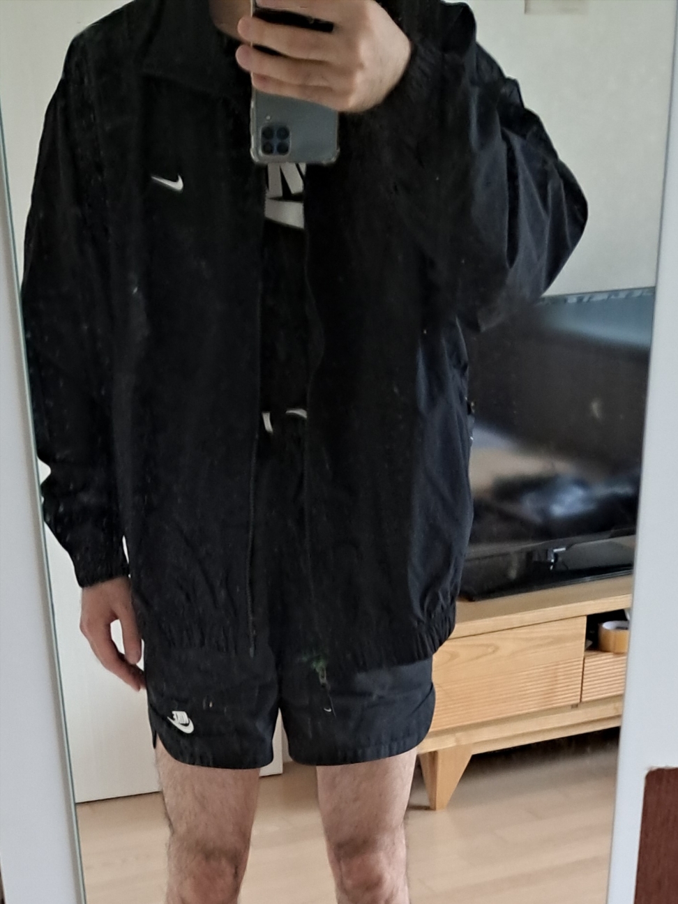 Nike NRG Solo Swoosh Woven Track Jacket Black - US/EU 착용 스타일