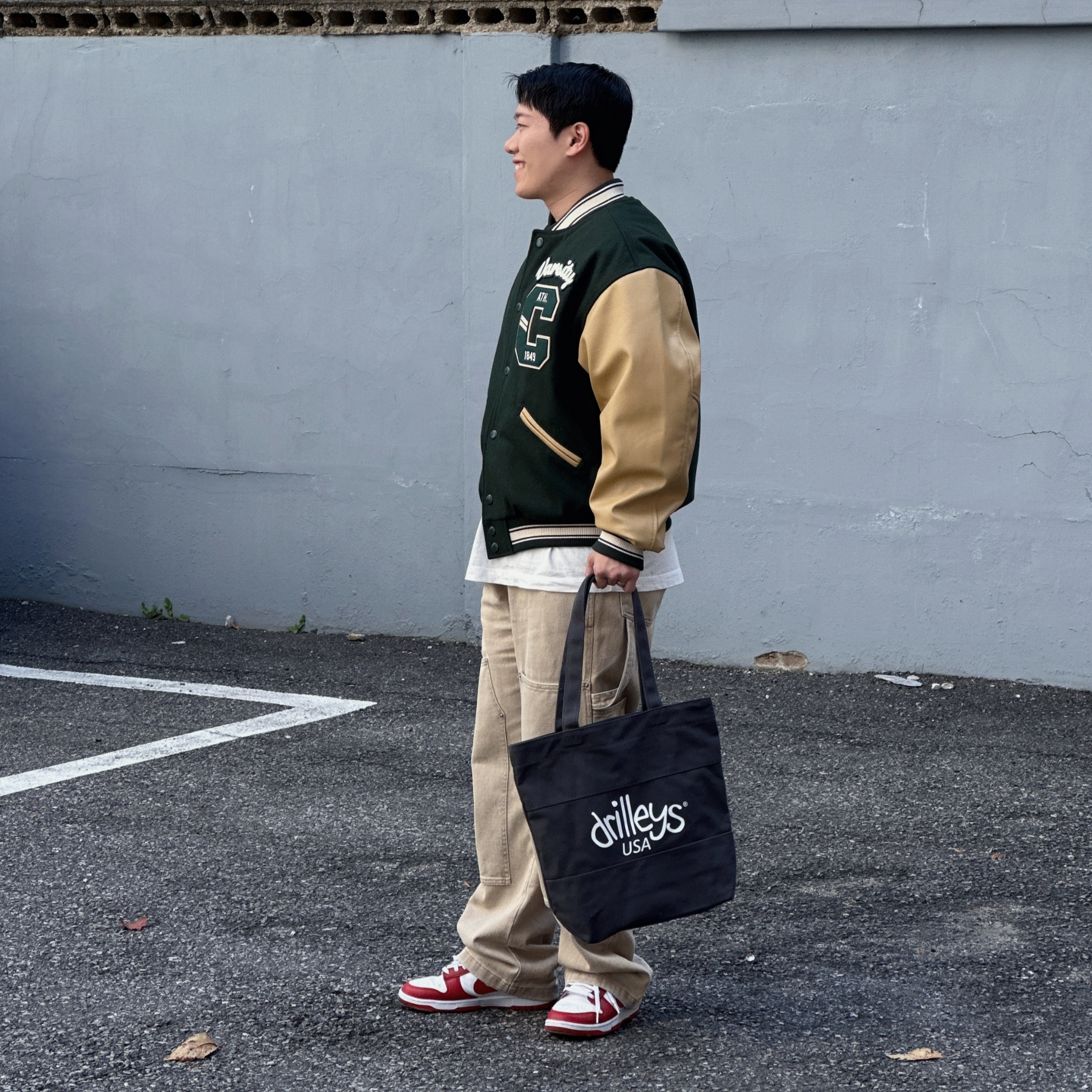 Nike Dunk Low SP White and University Red 2023 착용 스타일 - 3