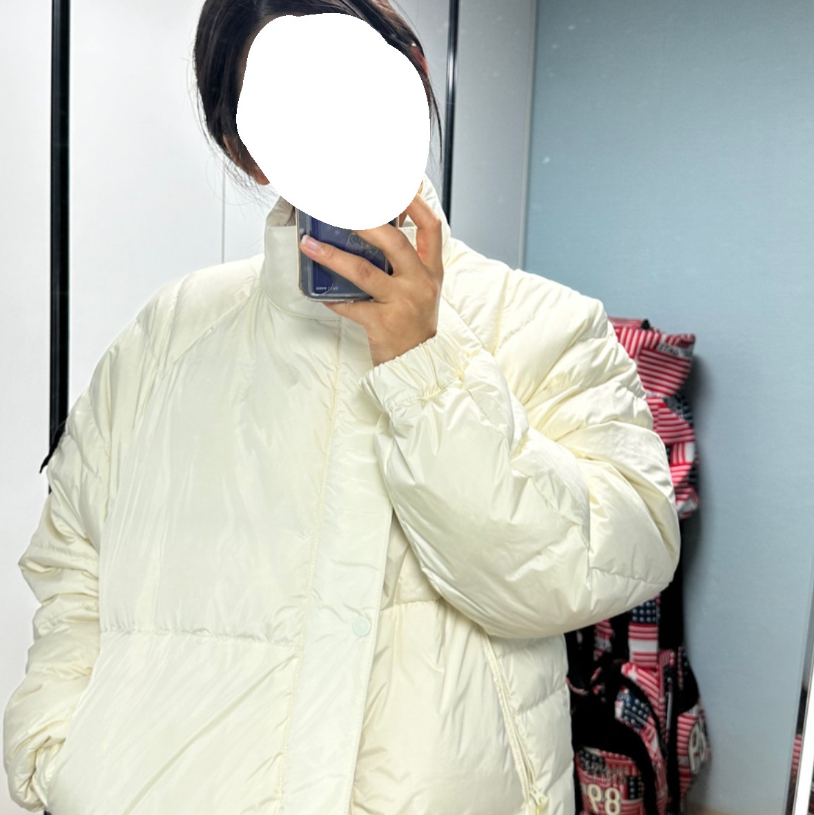 Supreme x Stone Island Reversible Down Puffer Jacket White - 23FW 착용 스타일 - 5