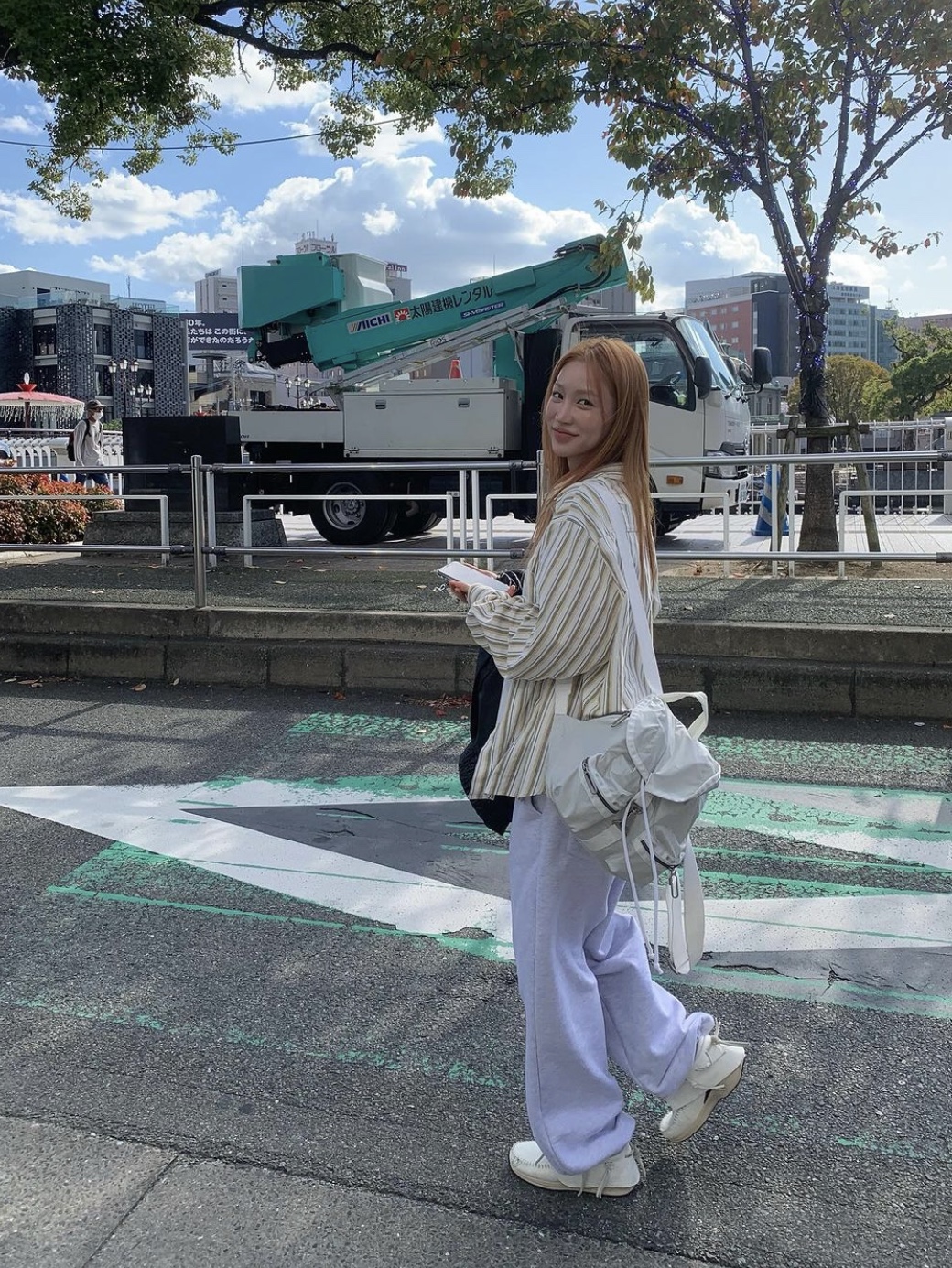 Lesportsac Mini Backpack Blanc C 착용 스타일