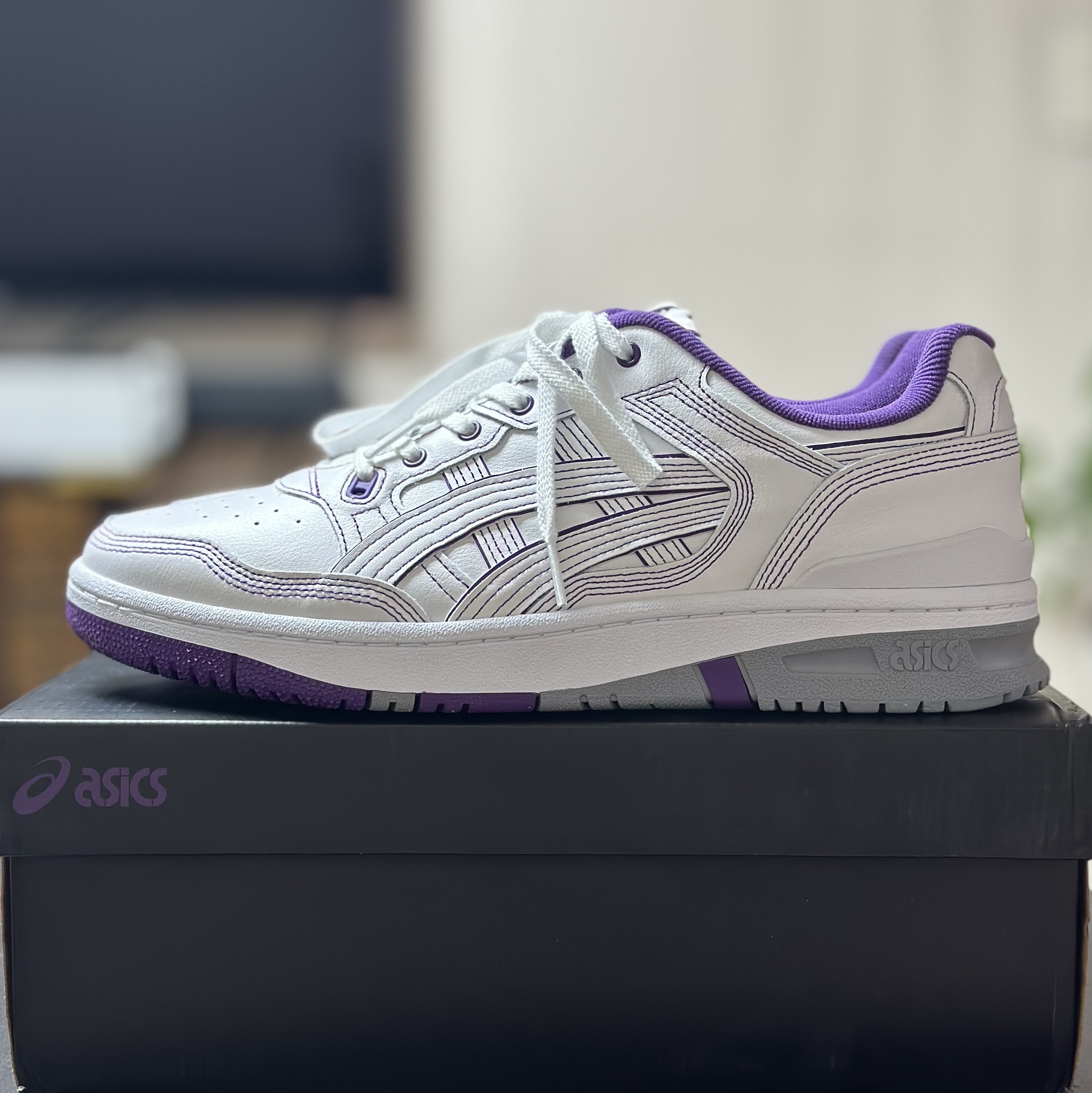Asics x Needles EX89 White Purple 착용 스타일 - 1