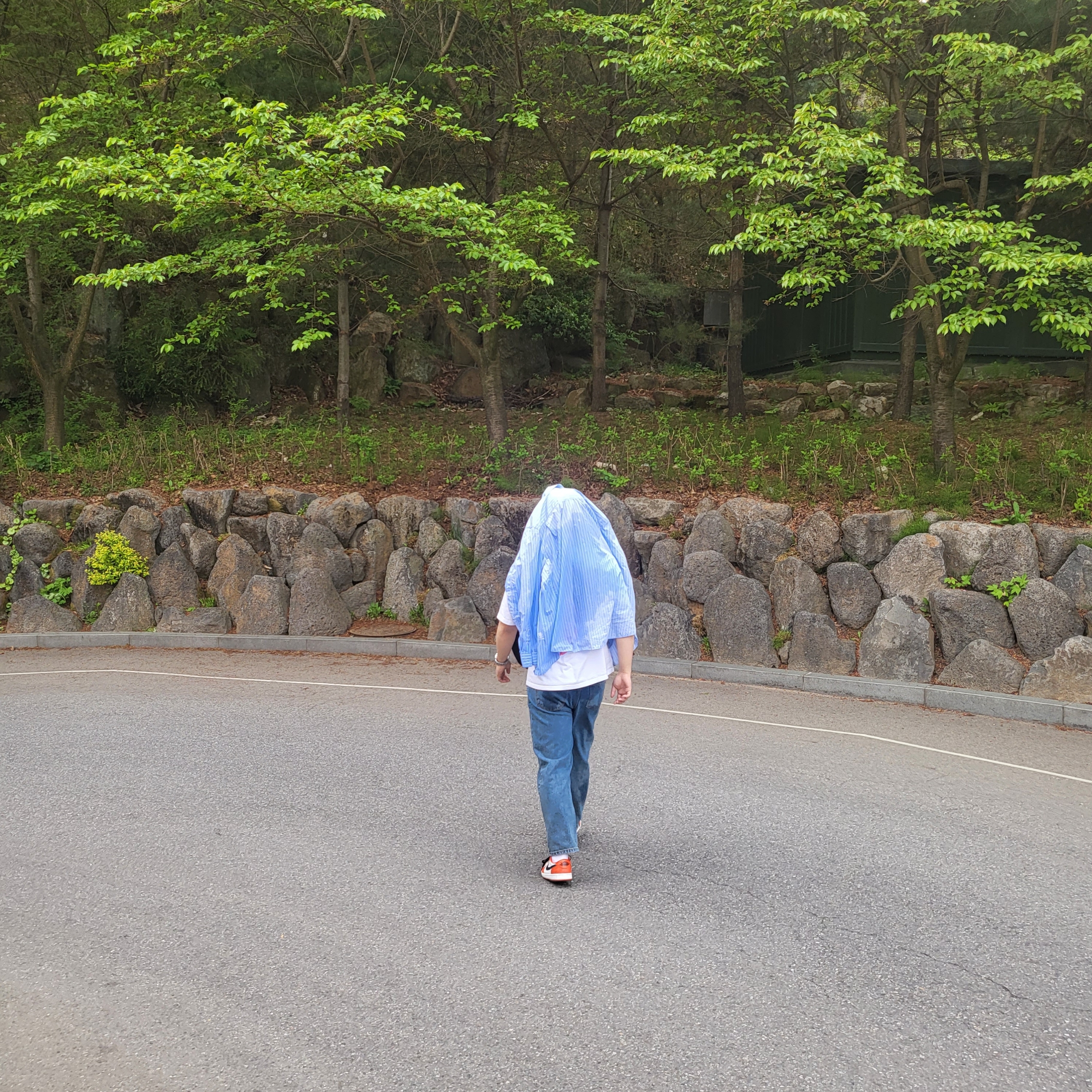 Jordan 1 Low OG Starfish, Zara x Ader Error Striped Poplin Shirt Stripe 착용 스타일