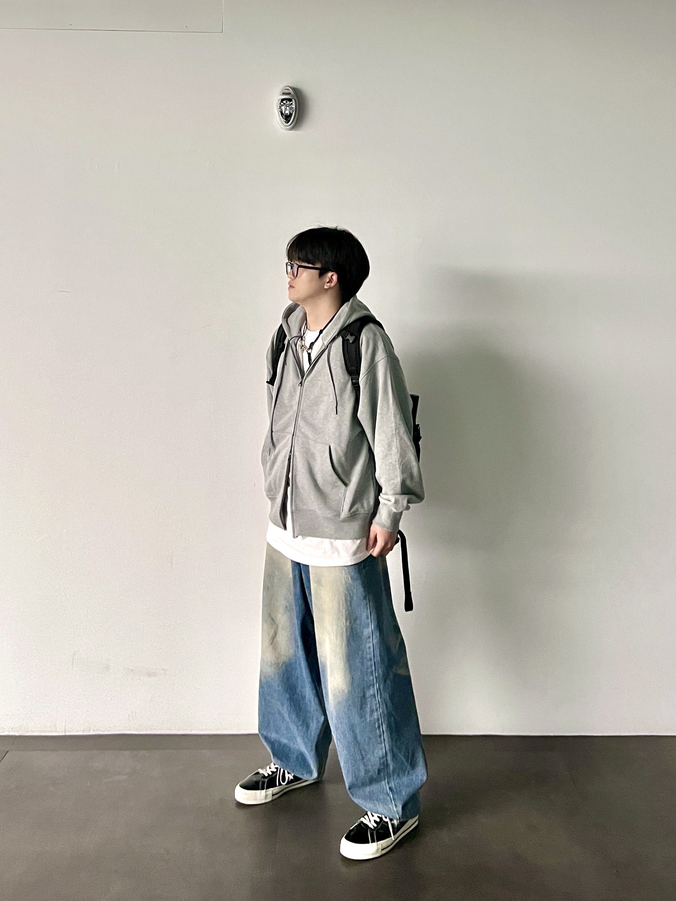 Converse One Star Ox Black, The North Face Big Shot Black 착용 스타일