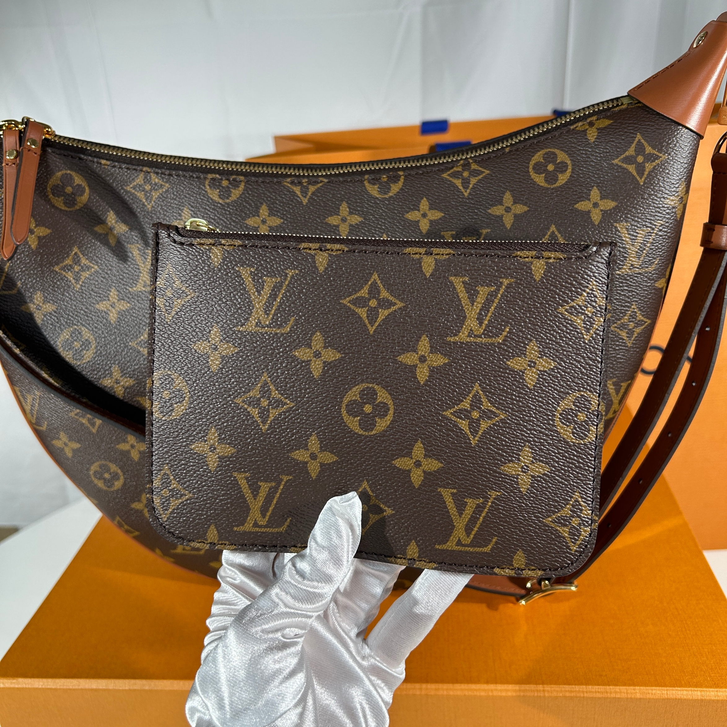 Louis Vuitton Loop Hobo Monogram 착용 스타일 - 3