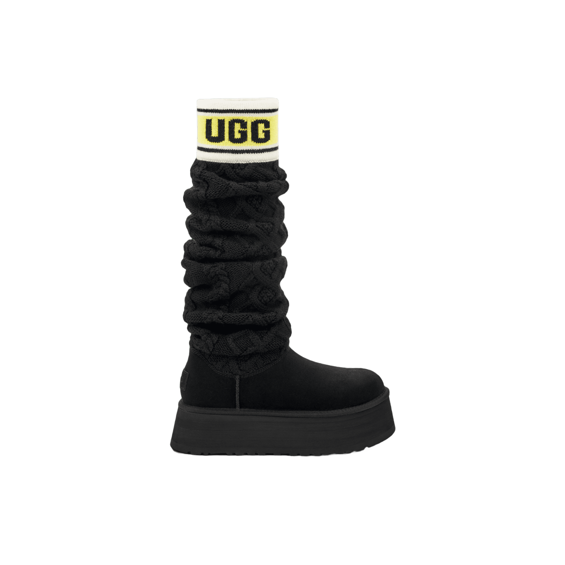 1144044-BLK (W) UGG Classic Sweater Letter Tall Black