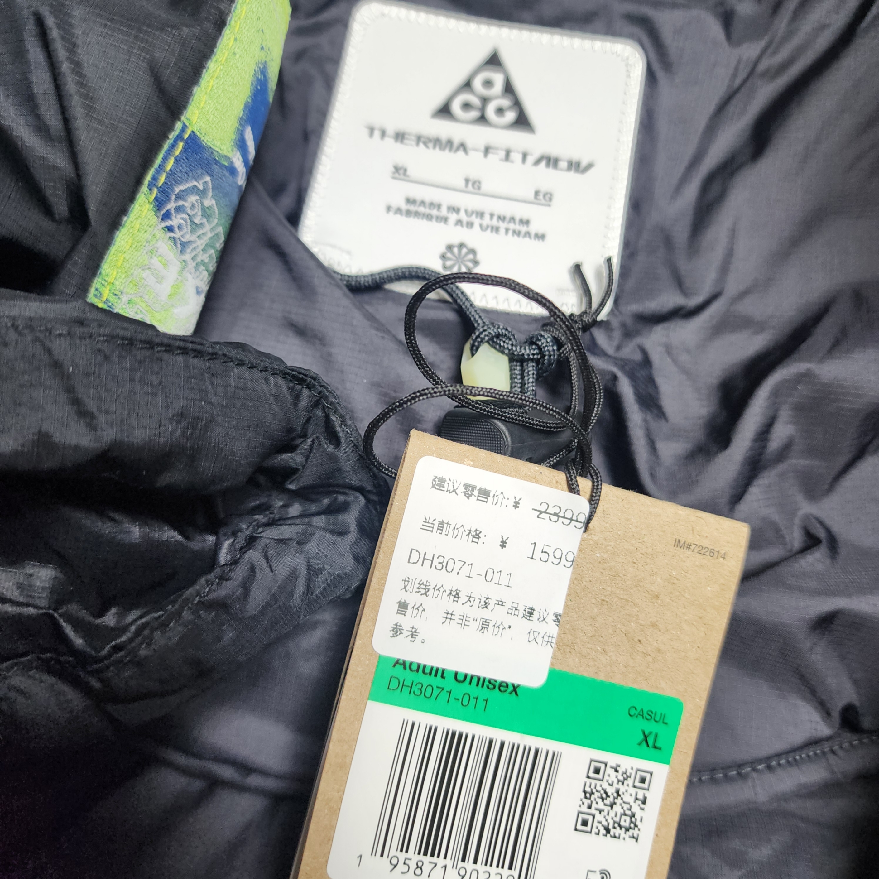 Nike ACG Therma-Fit ADV Lunar Lake Puffer Jacket Black - Asia 착용 스타일 - 2