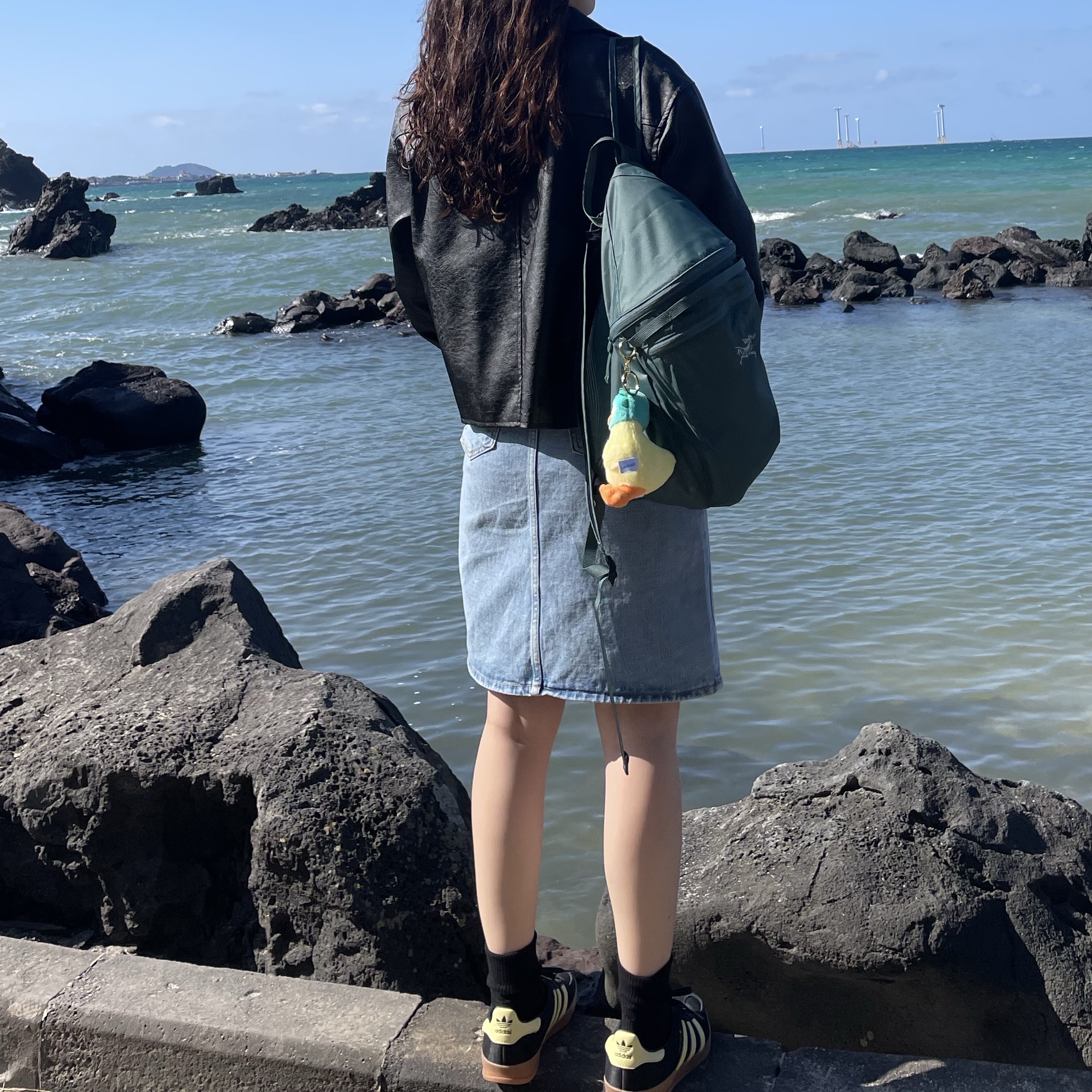 Arc'teryx Heliad 15 Backpack Boxcar, Adidas Gazelle Indoor Core Black Almost Yellow Gum 착용 스타일
