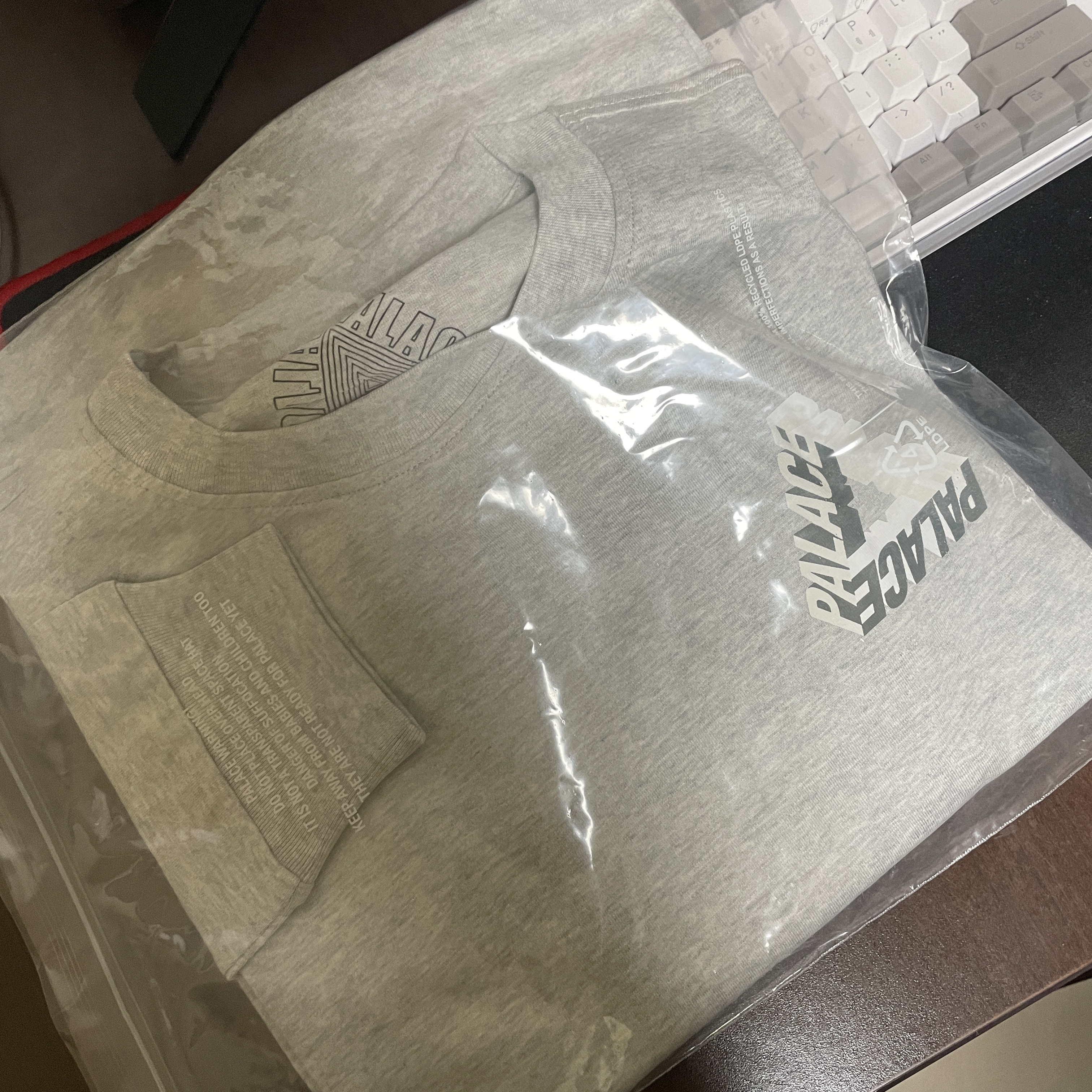Palace P-3D Longsleeve Grey Marl - 23FW 착용 스타일