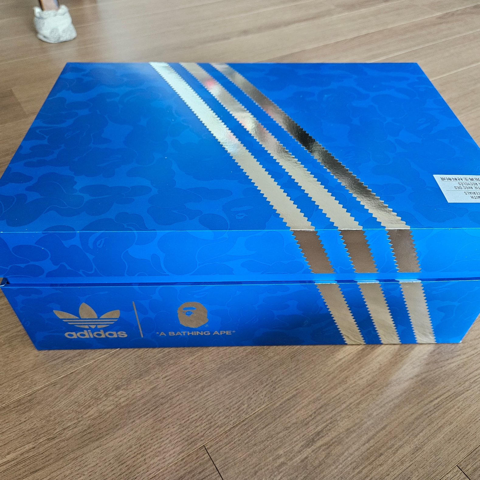 Adidas x BAPE Stan Smith Golf Cloud White Green 착용 스타일 - 1