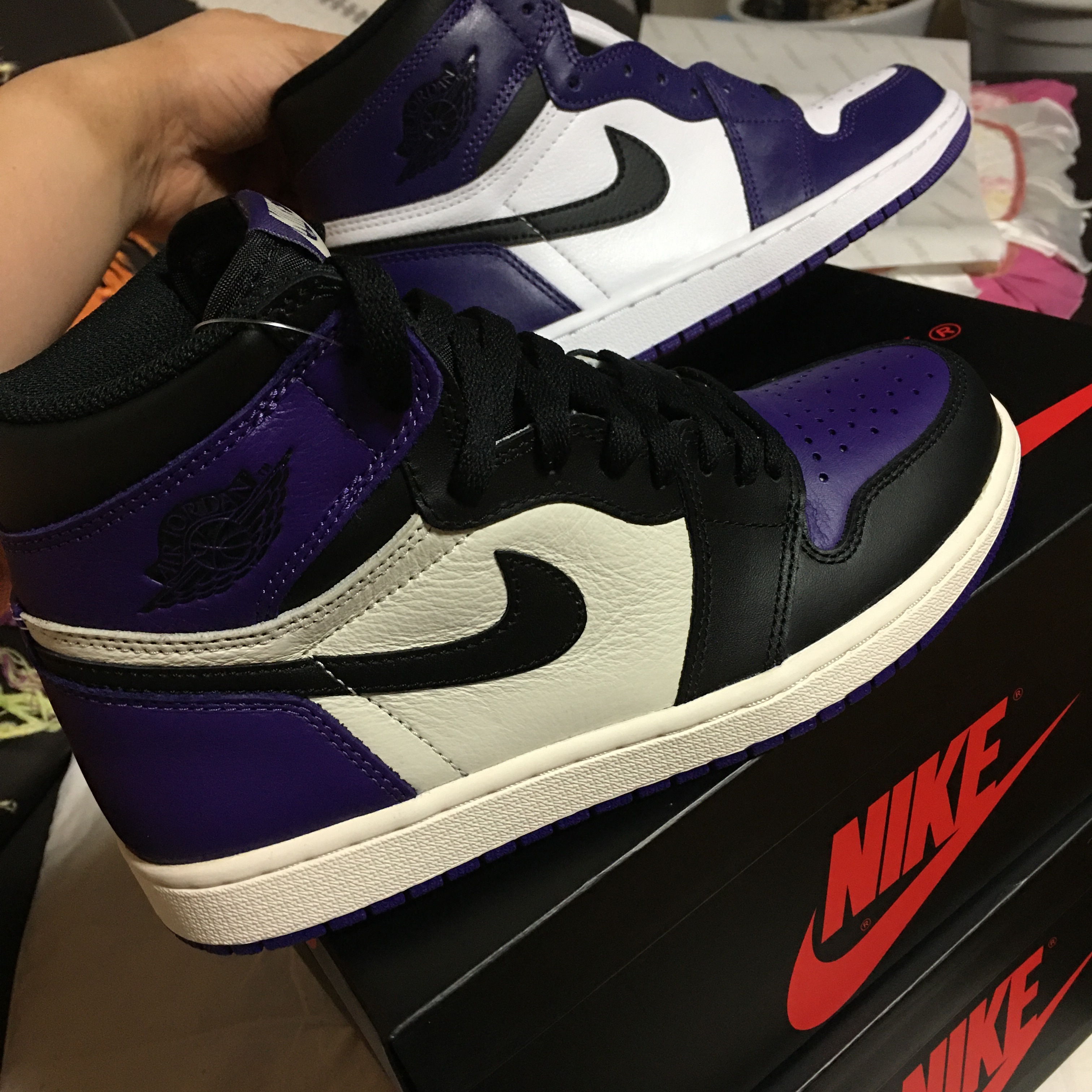 Jordan 1 Retro High Court Purple, Jordan 1 Retro High OG Court Purple 2020 착용 스타일