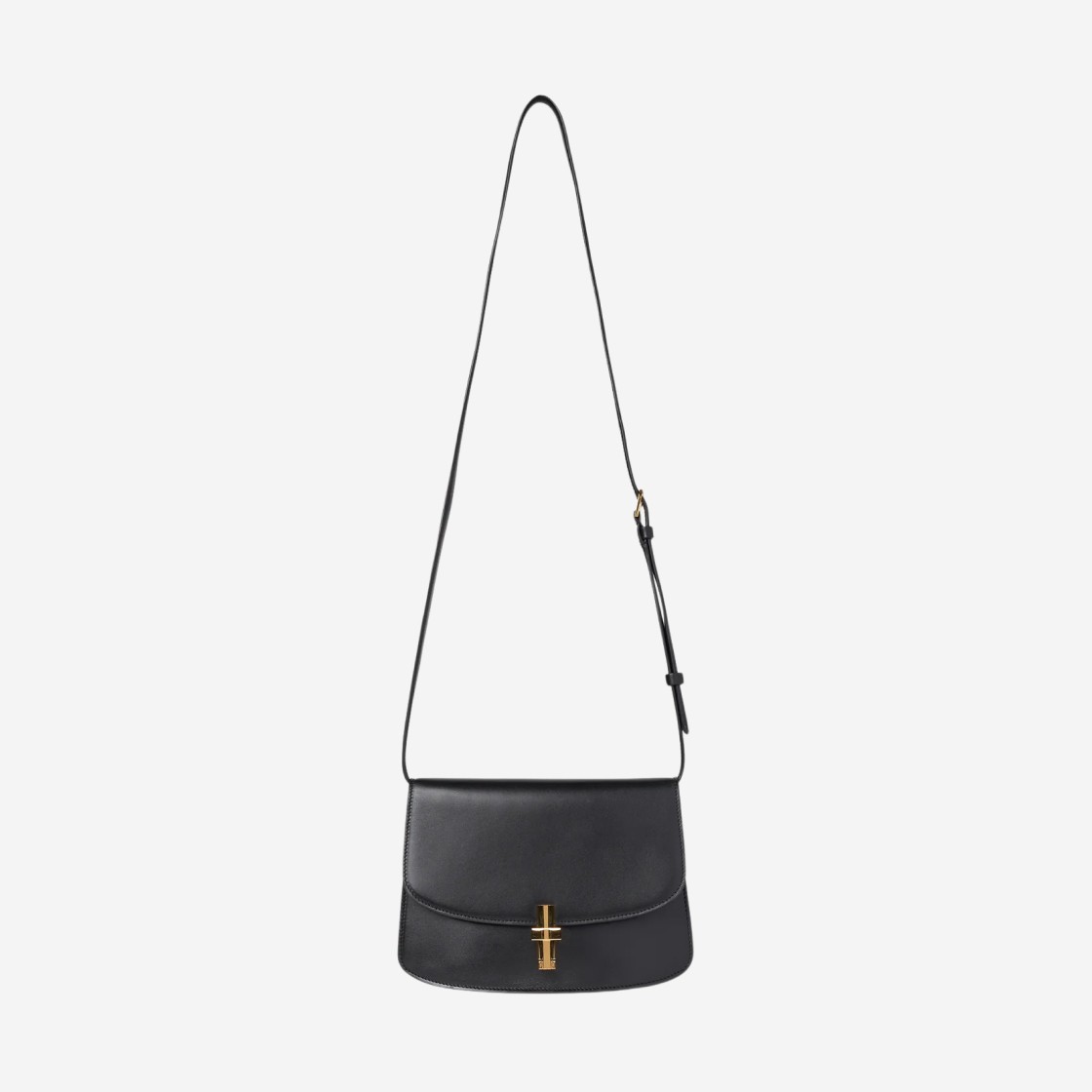 The Row Sofia 8.75 Crossbody Bag in Leather Black 상세 이미지 1