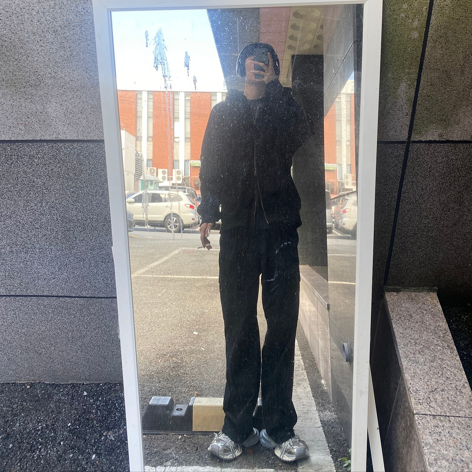 Undermycar Otter Oversized Damage-Washed Hood Zip-Up Sepia - 22FW, Balenciaga 3XL Sneakers Light Beige 착용 스타일 - 3