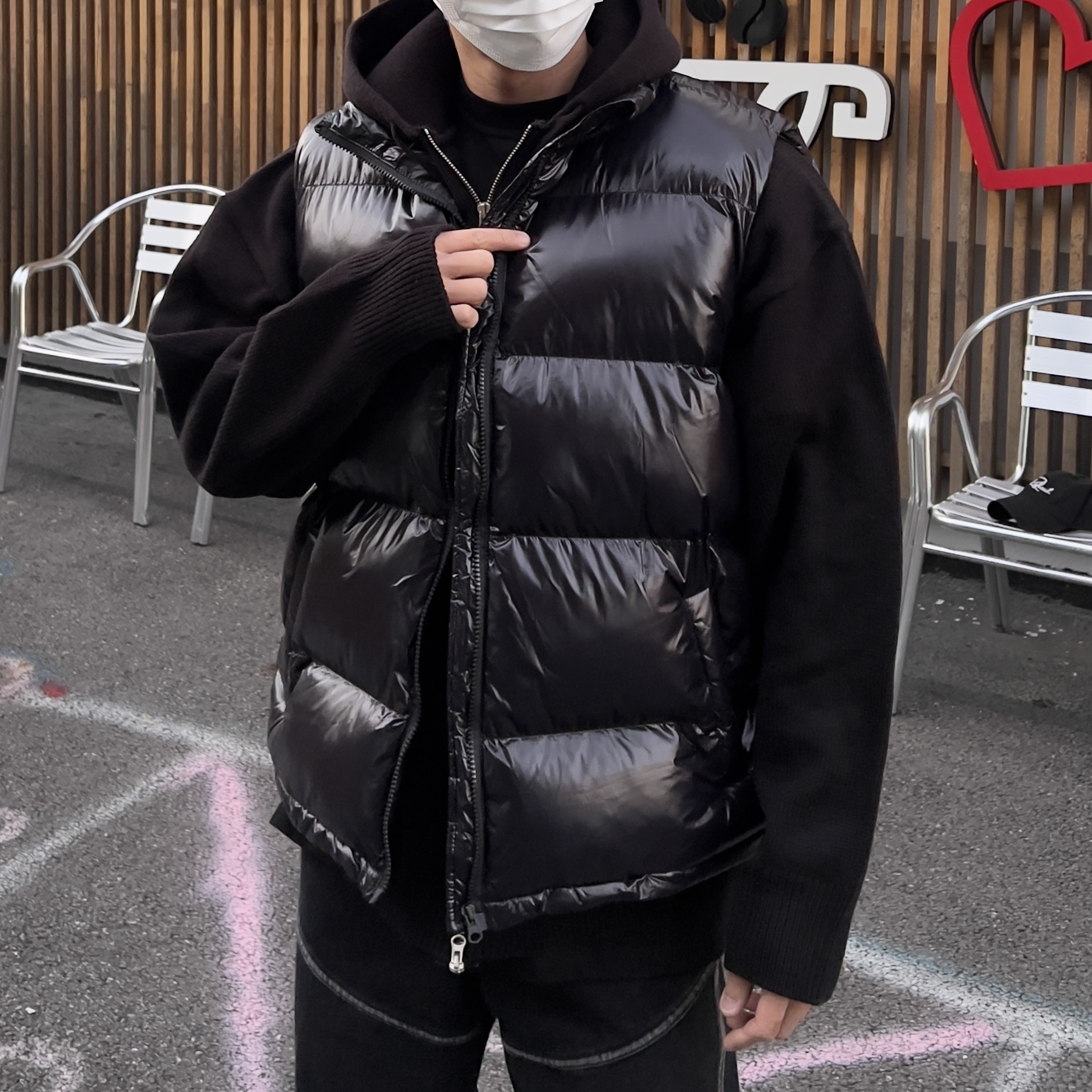 Oakley Factory Team x Brain Dead Flesh Milk Black 착용 스타일 - 1