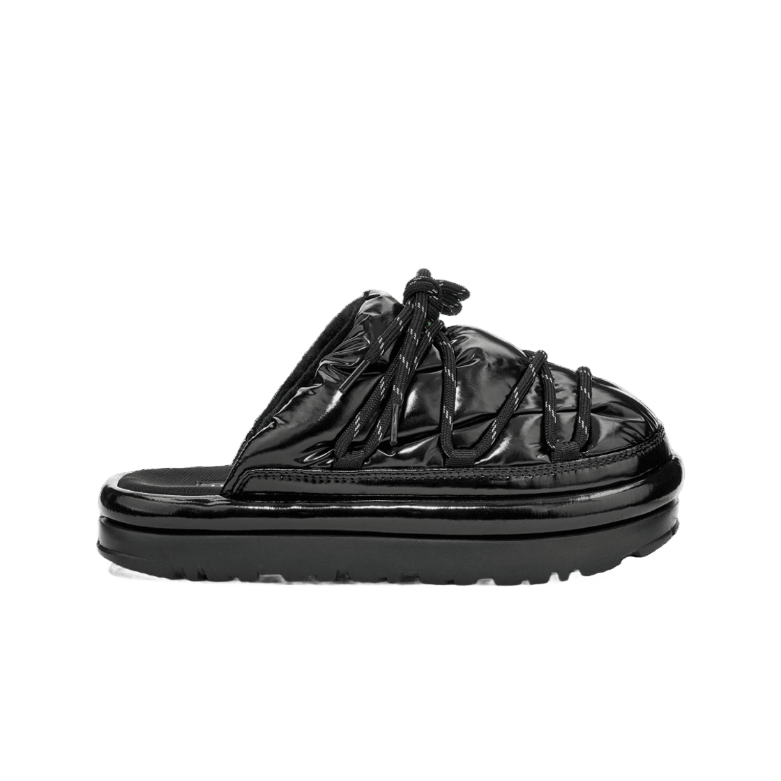 (W) 어그 하이 샤인 스페이스슬라이더 슬라이드 블랙((W) UGG Hi Shine Spaceslider Slide Black) - 1