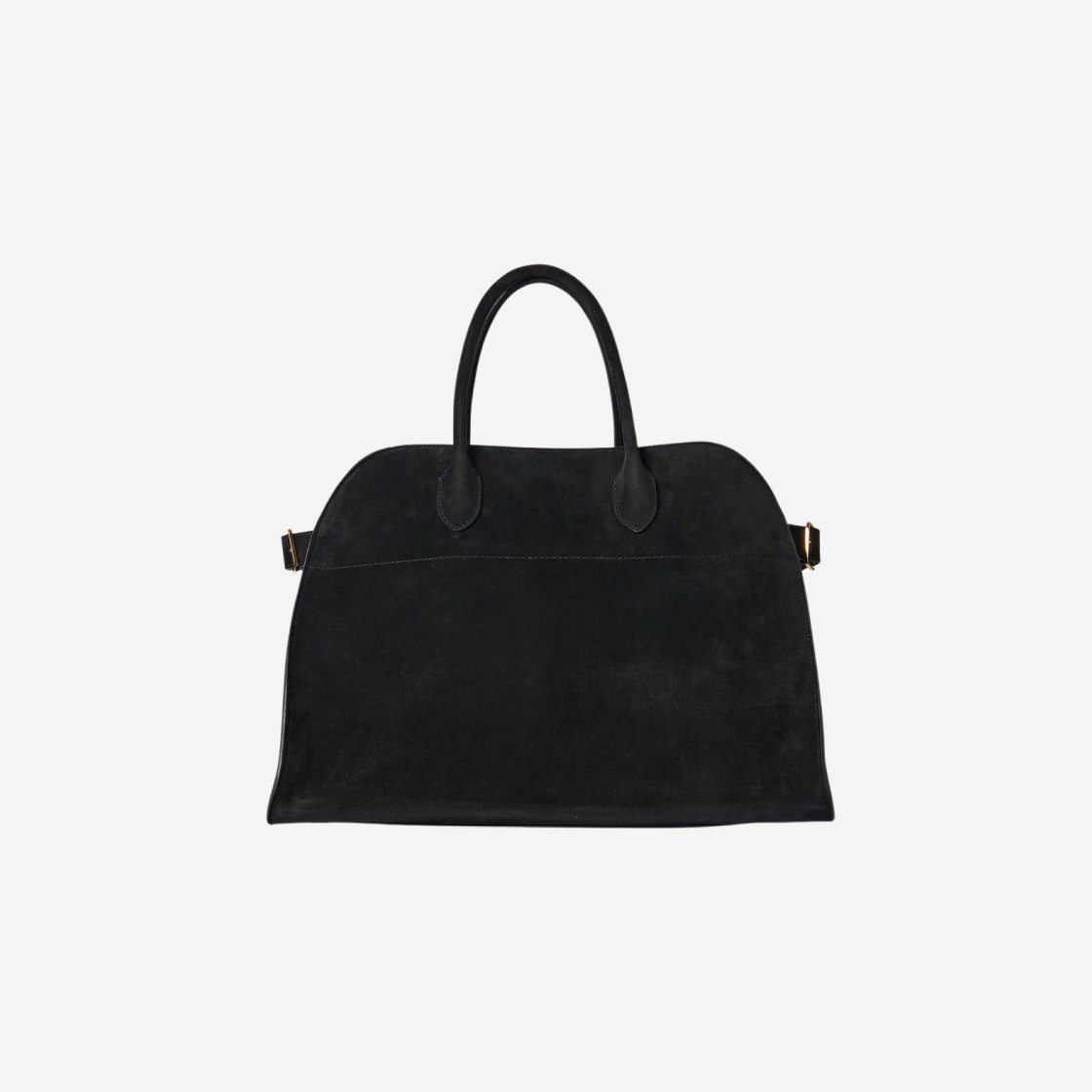 The Row Soft Margaux 15 Bag in Suede Black 상세 이미지 1