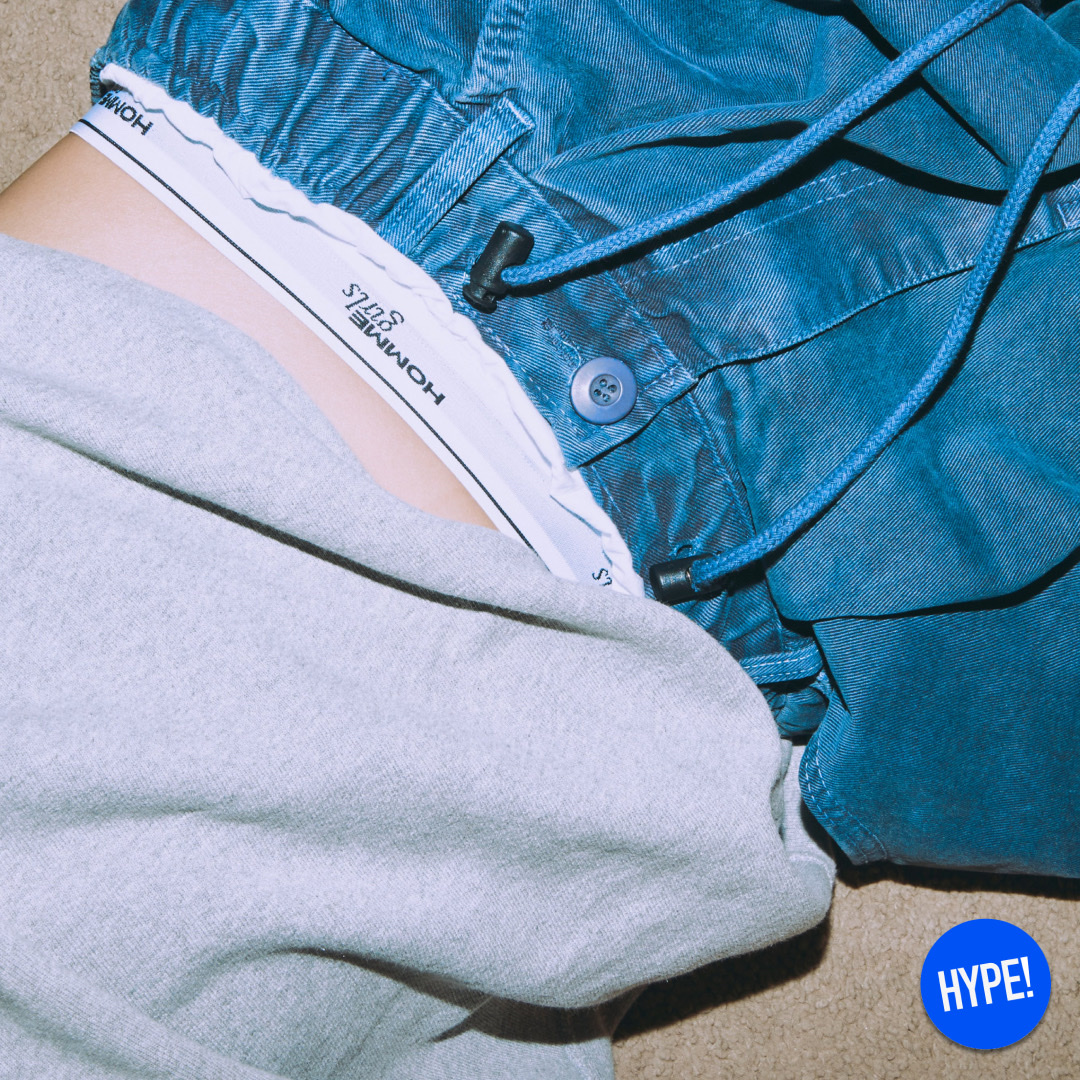 (W) Homme Girls Original Boxer Shorts White, (W) Homme Girls Logo Cropped Tank Top White 착용 스타일 - 6