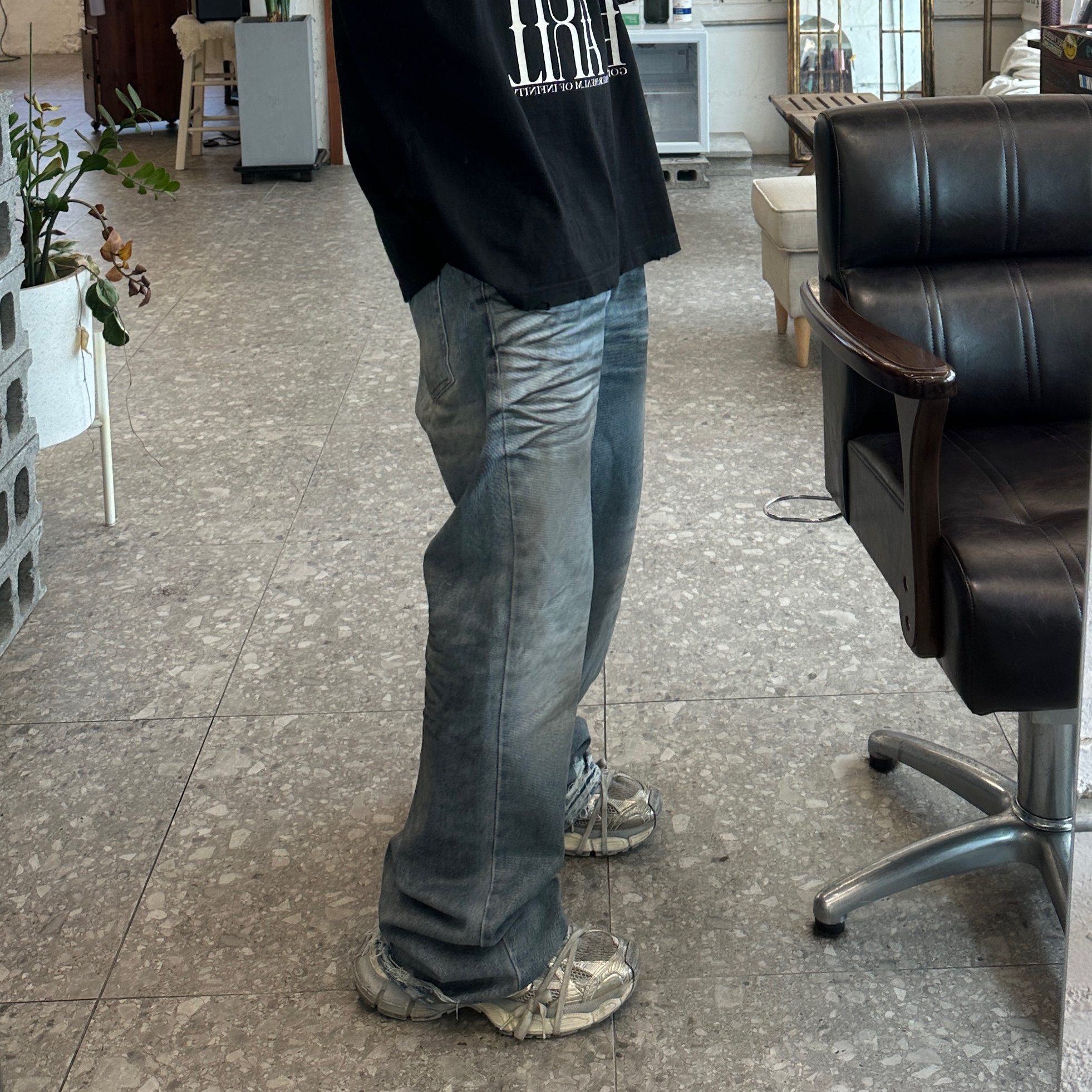 Project G/R Flare Jeans Blue 착용 스타일 - 3