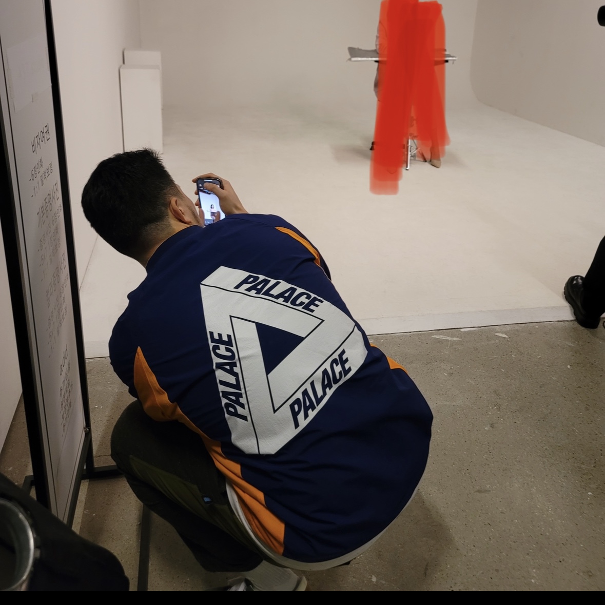 Palace Shell Pullover Jacket Navy - 22SS 착용 스타일