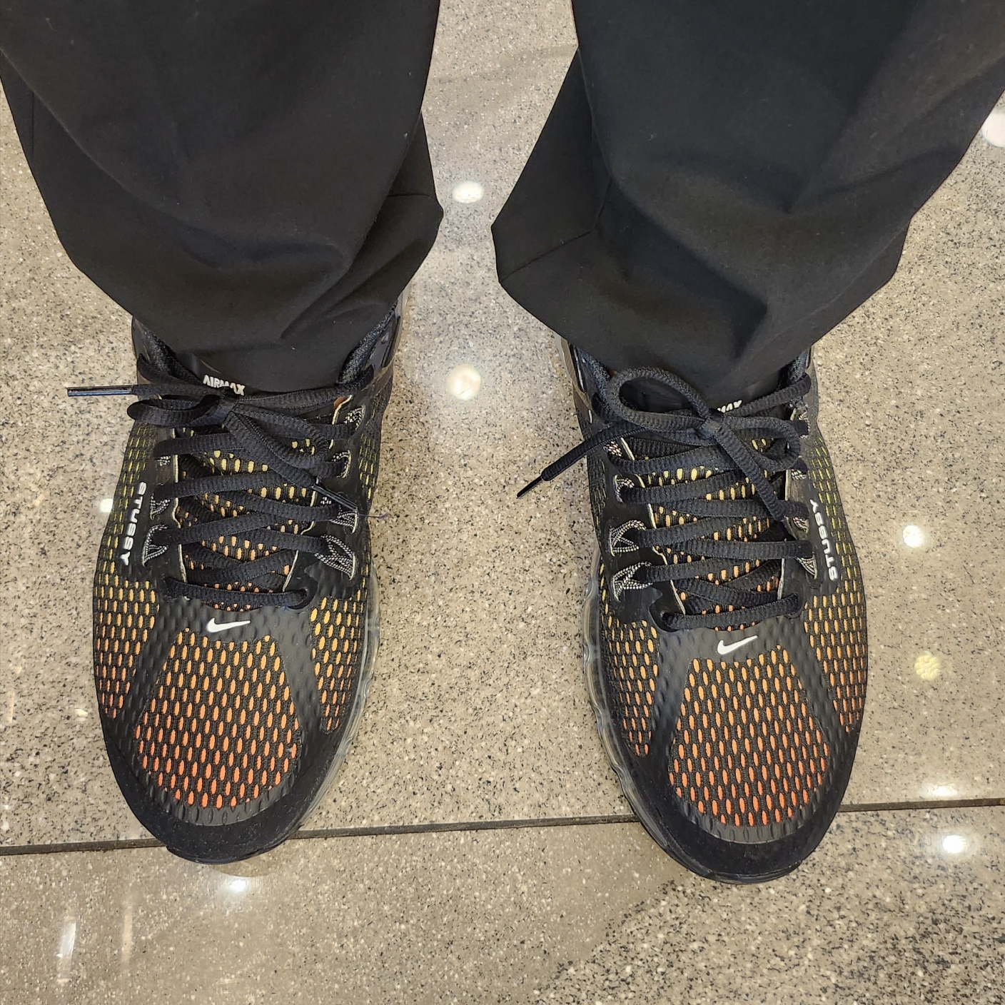 Nike x Stussy Air Max 2013 Black 착용 스타일