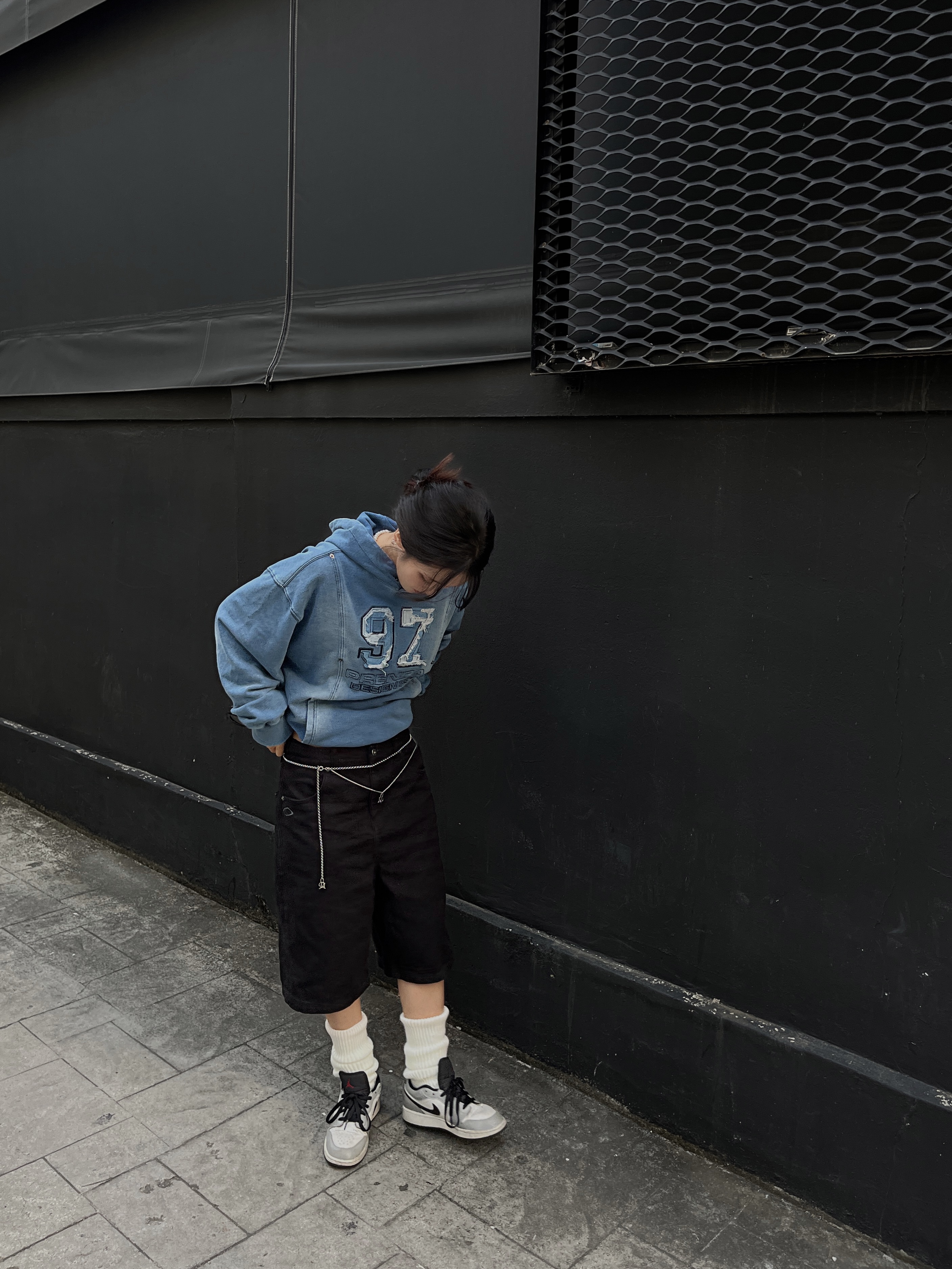 (GS) Jordan 1 Low Light Smoke Grey 착용 스타일 - 4