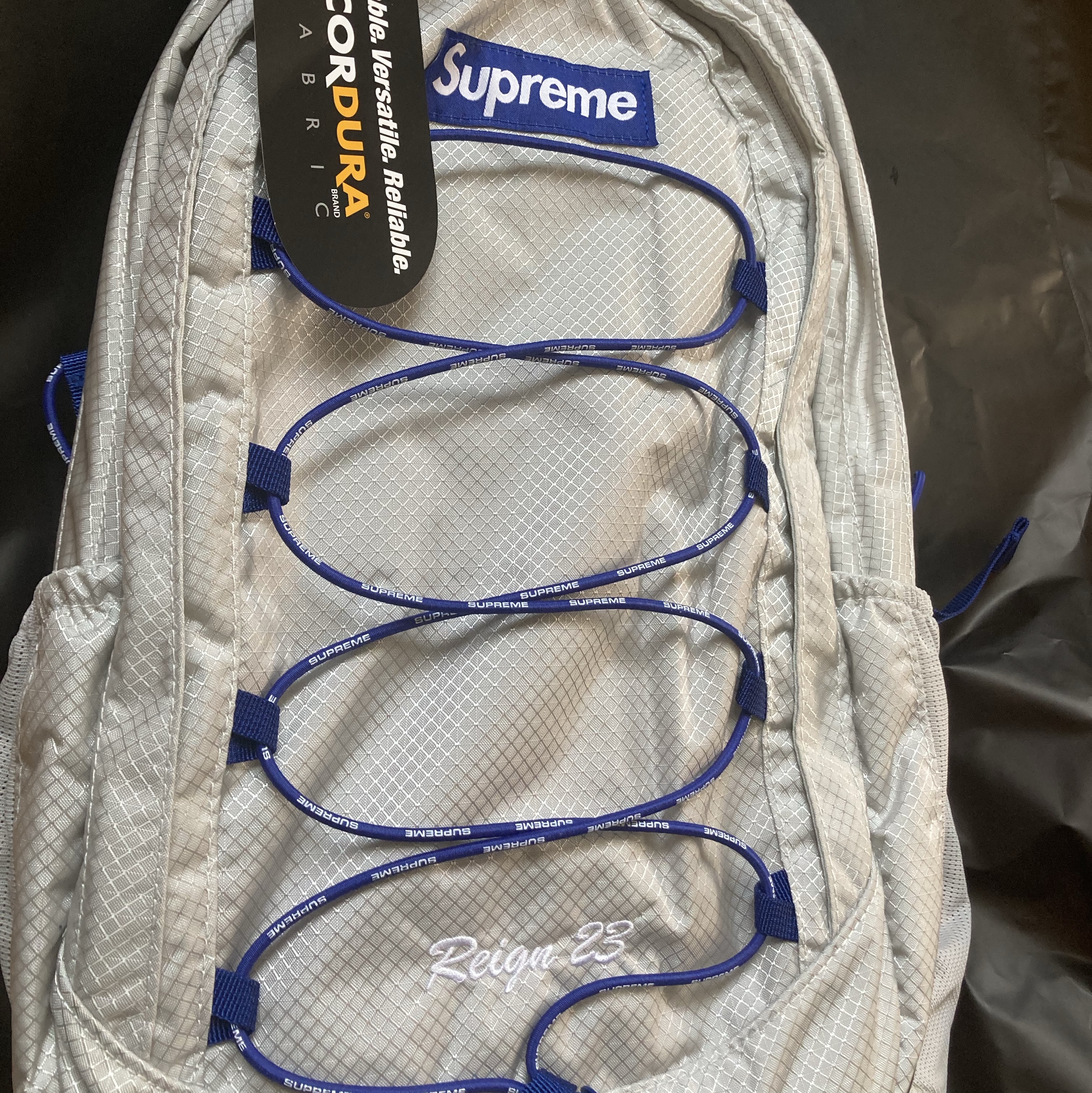 Supreme Backpack Silver - 22SS 착용 스타일 - 2