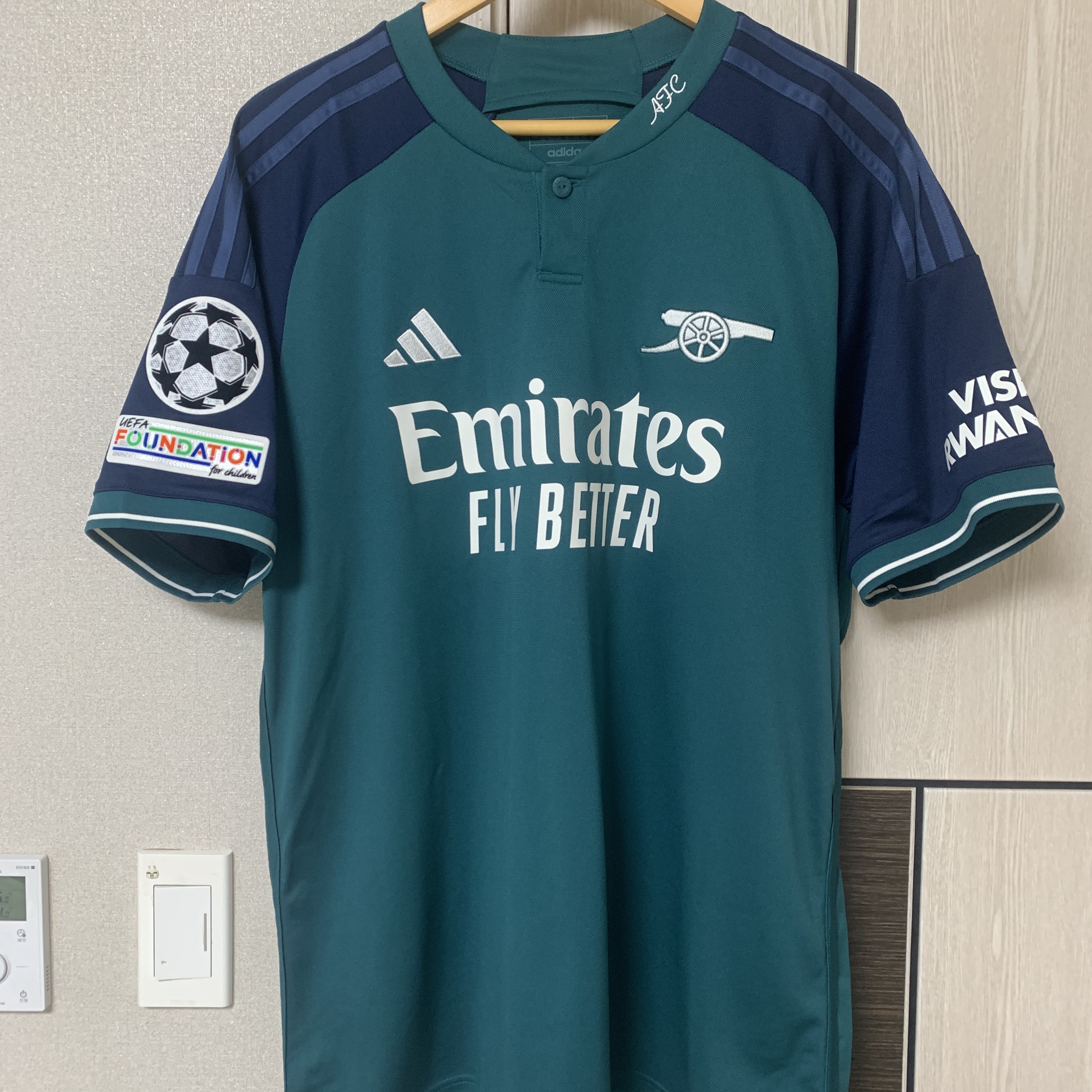 Adidas Arsenal 2023/24 3rd Jersey Rich Green Collegiate Navy - KR Sizing (Non Marking Ver.) 착용 스타일 - 2