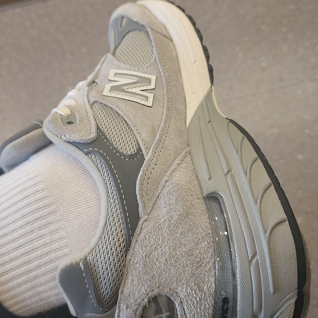 New Balance 993 Made in USA Grey - 2E Wide 착용 스타일 - 6