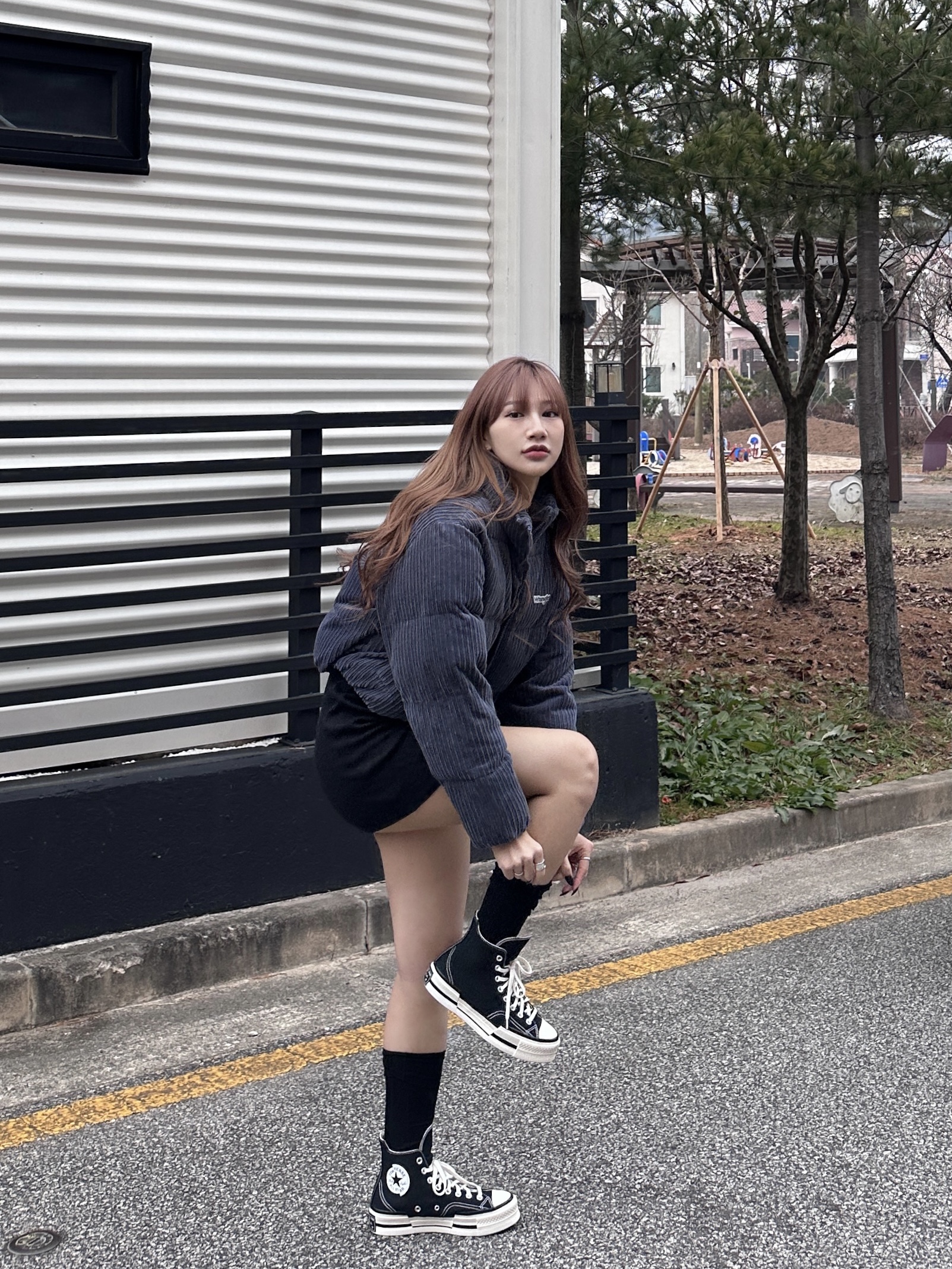 Converse Chuck 70 High Plus Black 착용 스타일