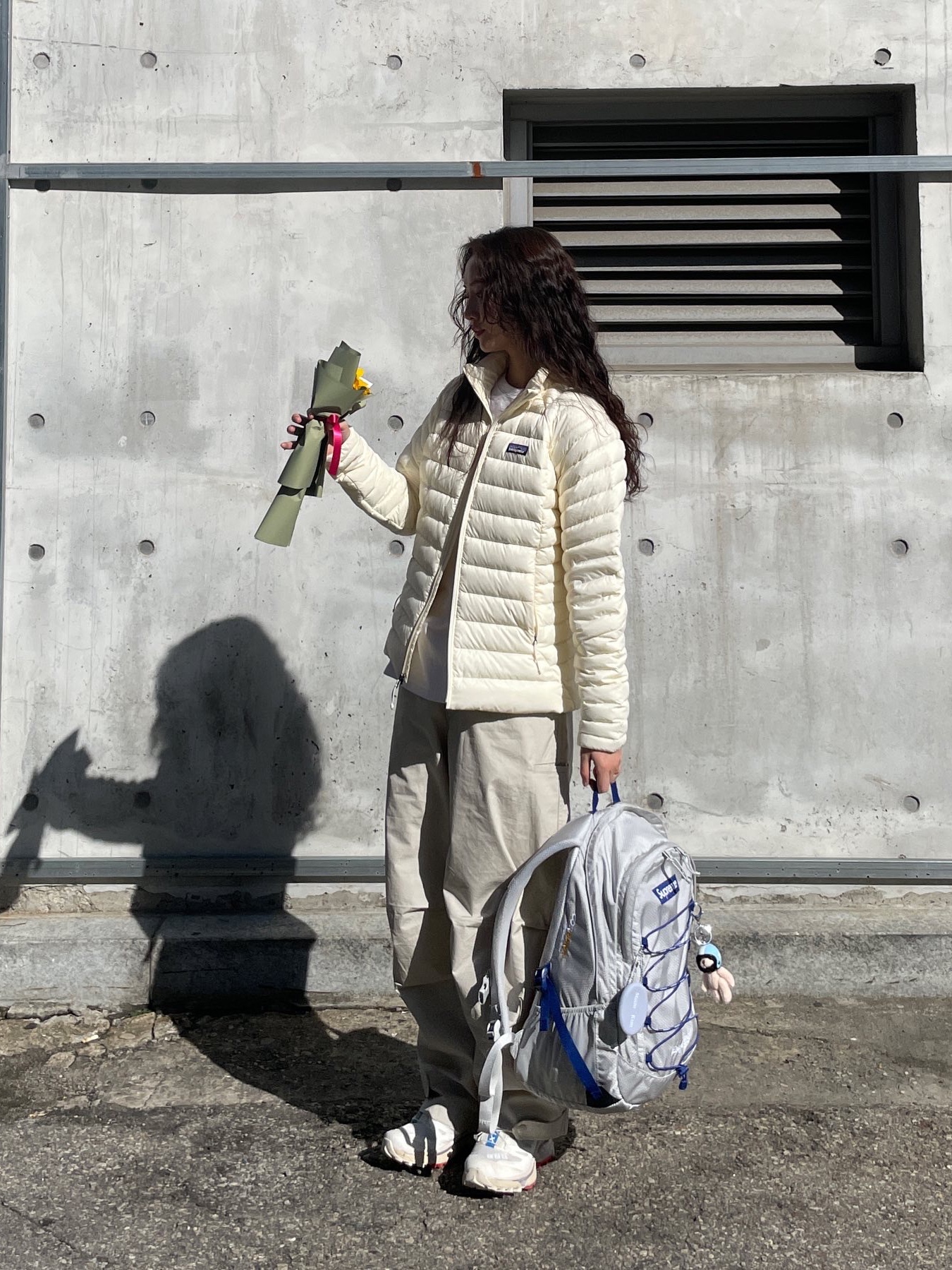 Salomon XT-4 Vanilla Ice, Supreme Backpack Silver - 22SS 착용 스타일 - 1