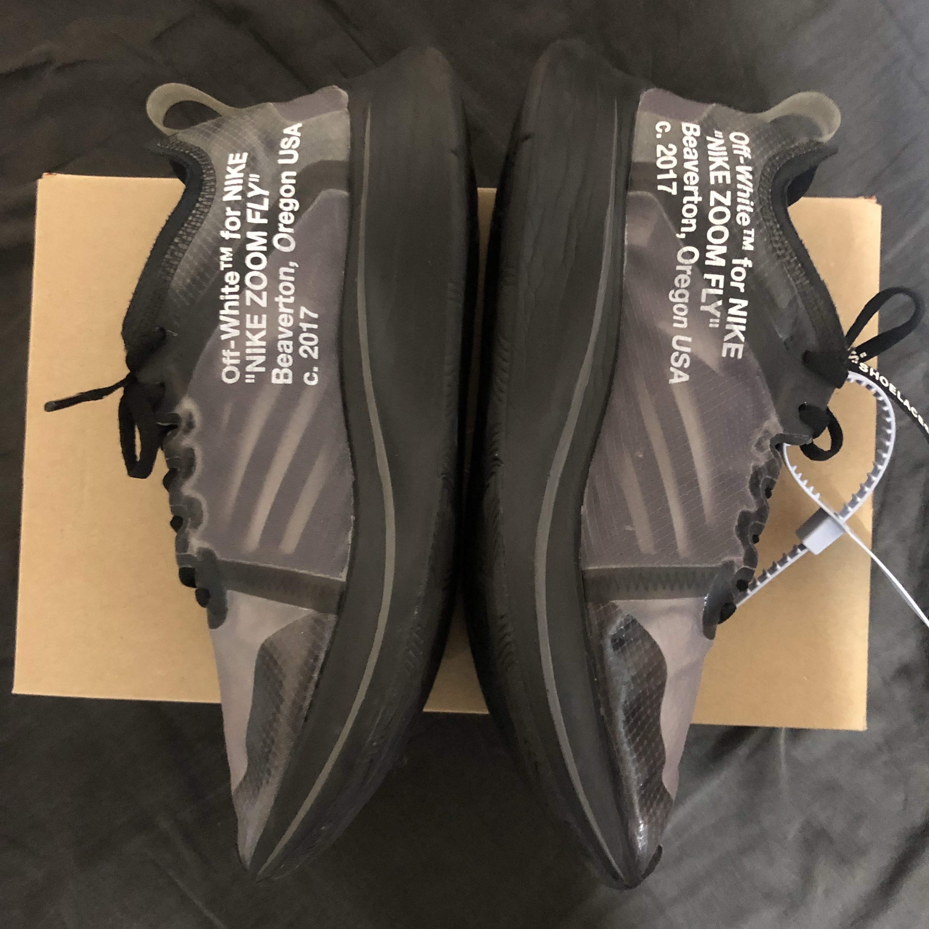 Nike x Off-White Zoom Fly SP Black 착용 스타일 - 3