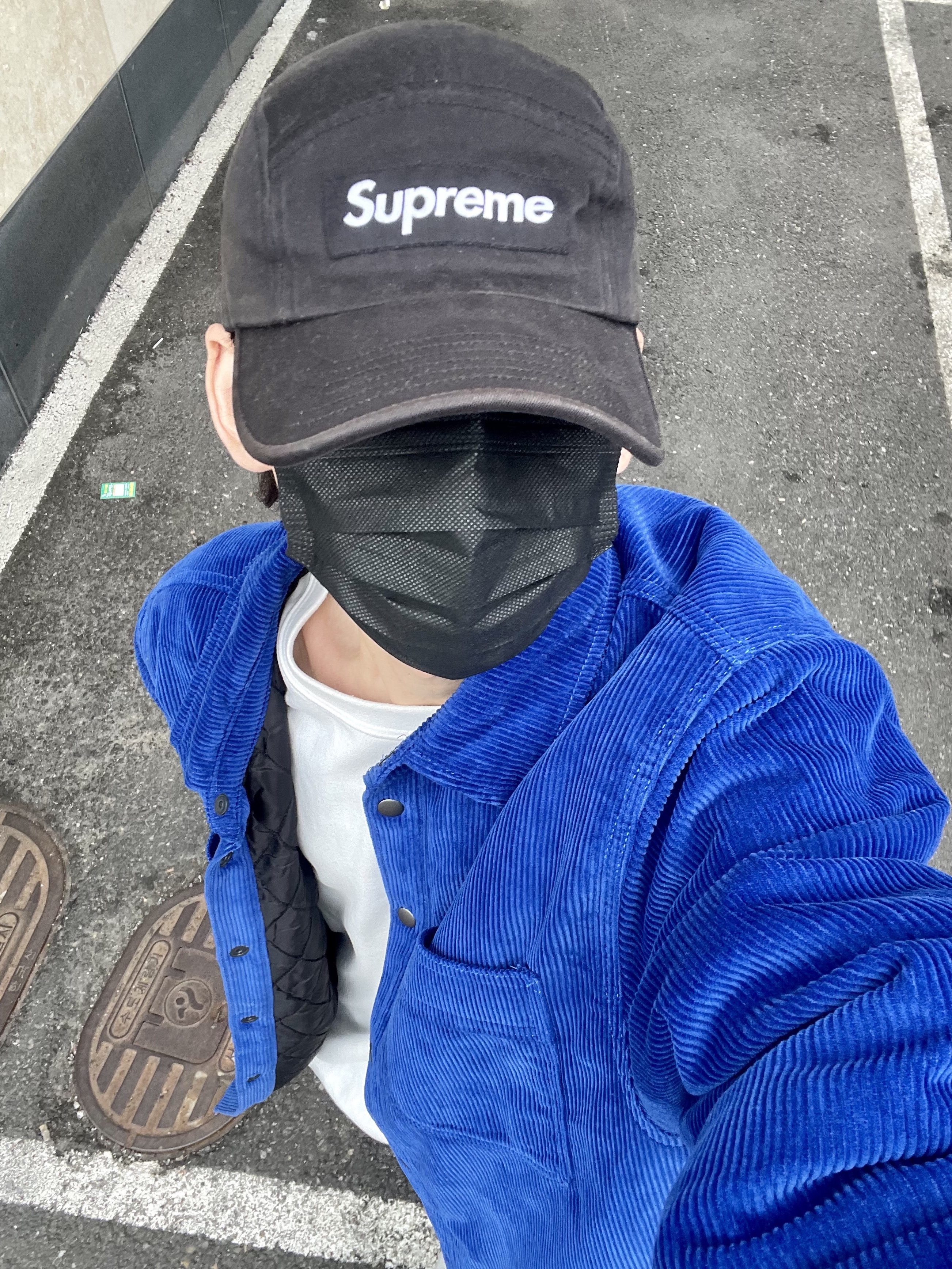 Stussy Cord Quilted Overshirt Royal Blue, IAB Studio 10th Anniversary T-Shirts Pack White & Black (2 Pack) 착용 스타일 - 2