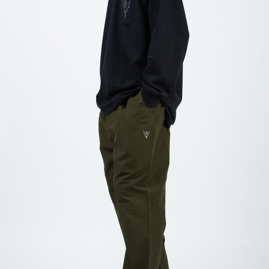 South2 West8 Belted C.S. Pant C/N Grosgrain Green 착용 스타일 - 1