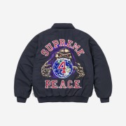 Supreme Peace Embroidered Work Jacket Navy - 23FW