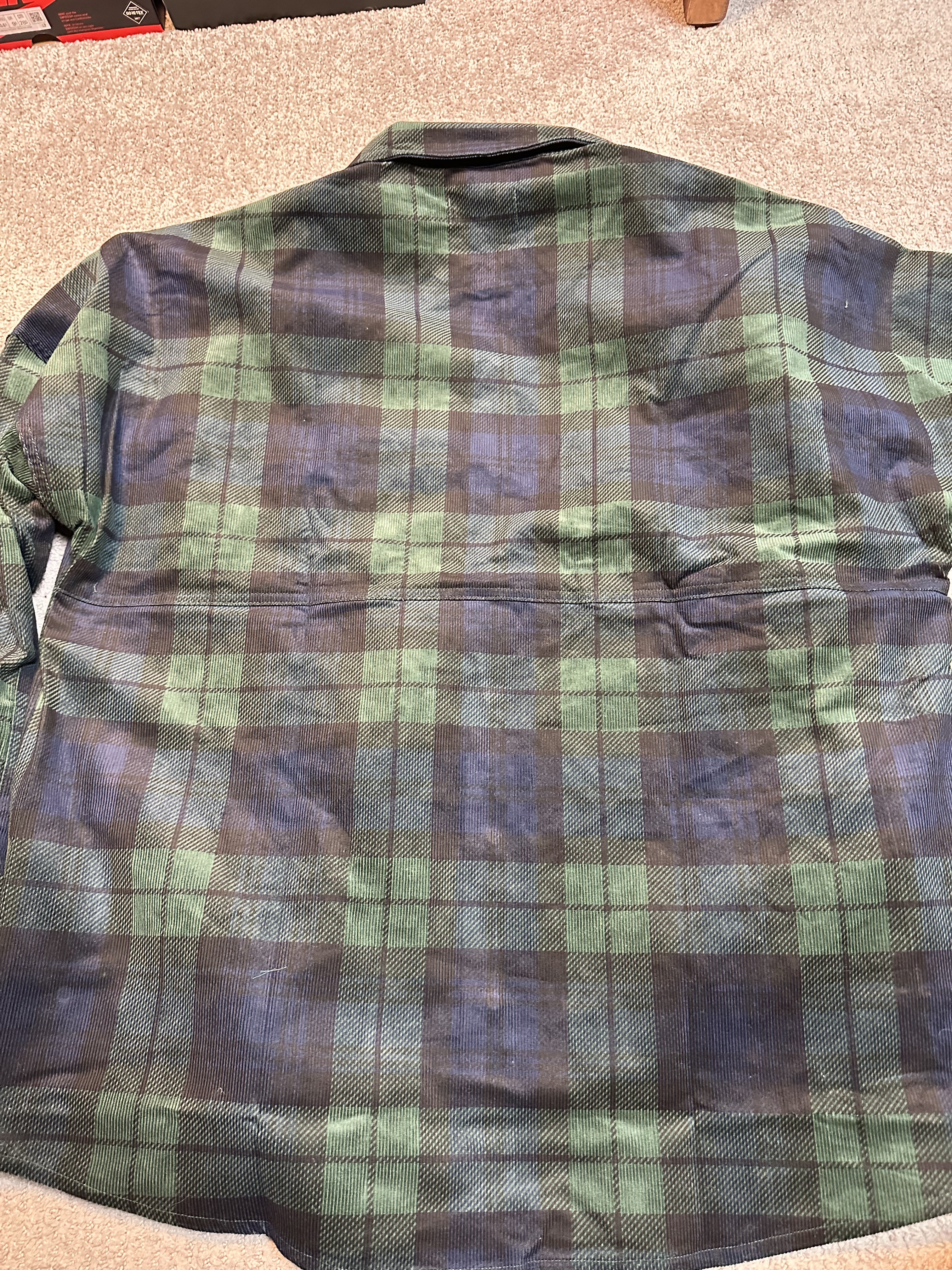 Palace Drop Shoulder Cord Shirt Tartan - 23FW 착용 스타일 - 4