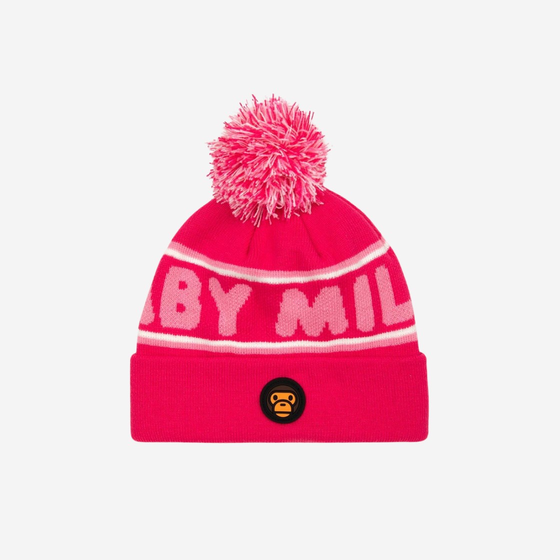 BAPE Baby Milo Knit Cap #1 Pink 상세 이미지 1