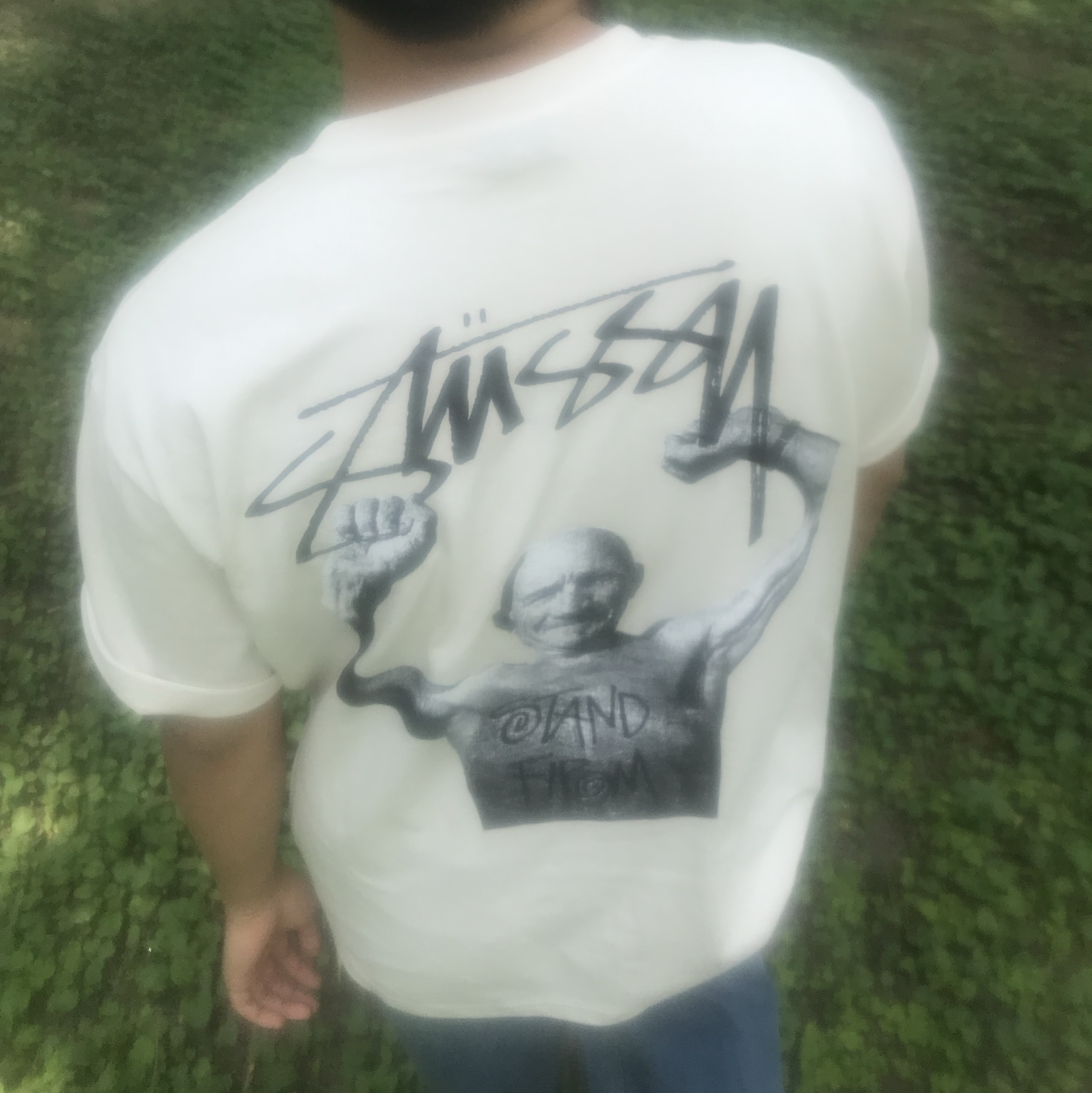Stussy x Martine Rose Stand Firm Pigment Dyed T-Shirt Natural 착용 스타일