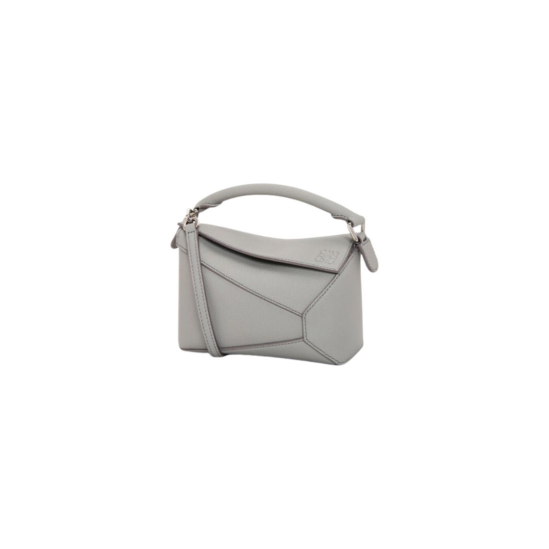 Loewe Mini Puzzle Bag In Soft Grained Calfskin Pearl Grey 상세 이미지 1