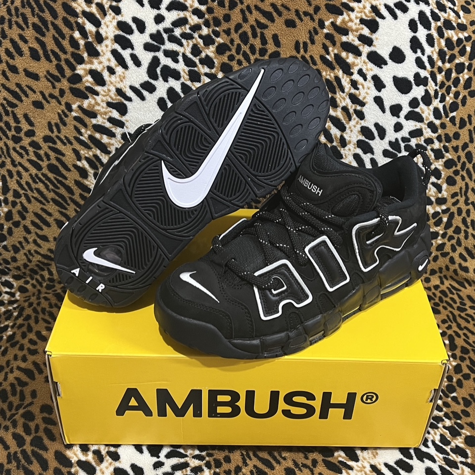 Nike x Ambush Air More Uptempo Low Black and White 착용 스타일
