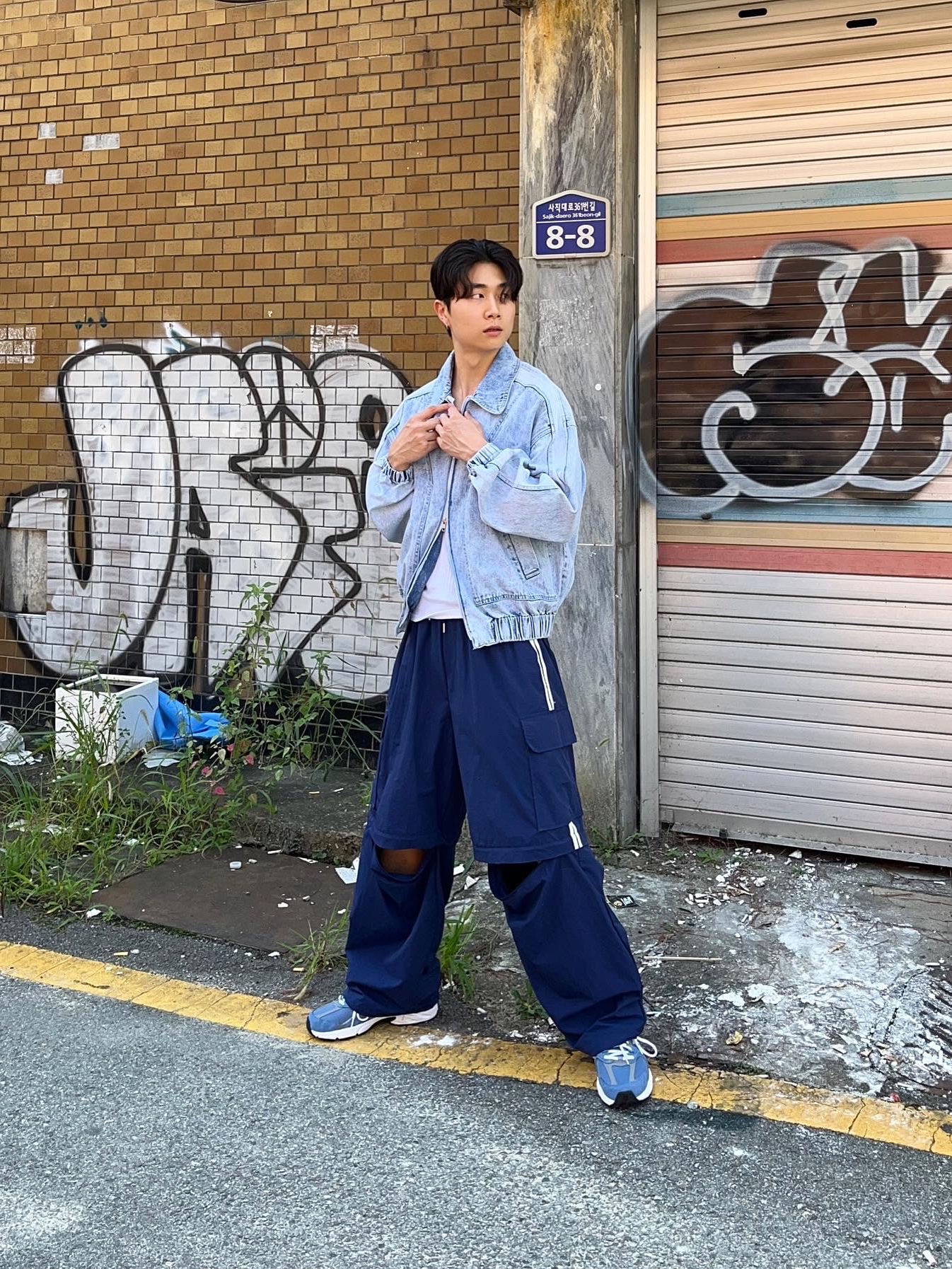New Balance 530 Mercury Blue 착용 스타일