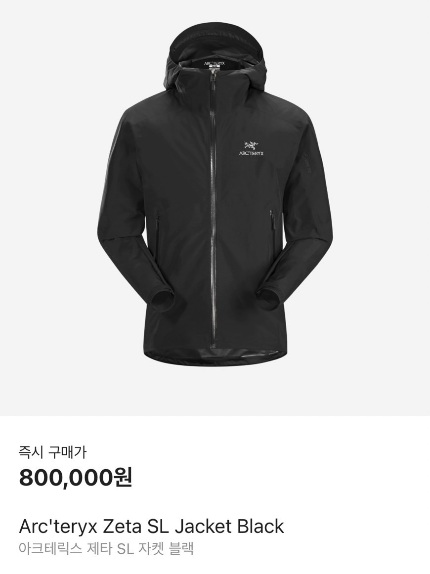 Arc'teryx x Beams Zeta SL Jacket Grey, Arc'teryx Zeta SL Jacket Black 착용 스타일 - 5