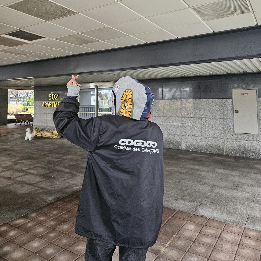 CDG Logo Coach Jacket Black, CDG Coach Jacket5 Black ์ฐฉ์ฉ ์คํ์ผ - 2