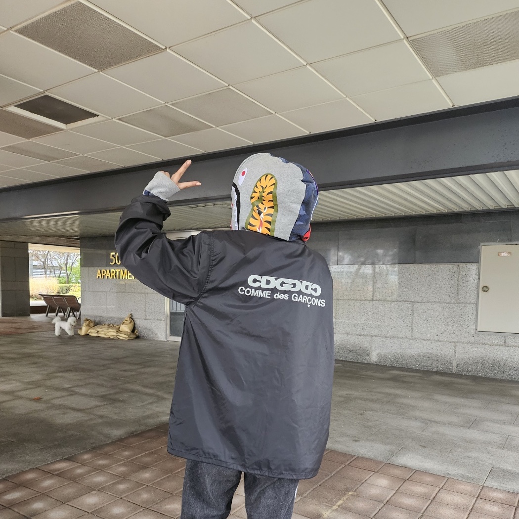 CDG Logo Coach Jacket Black, CDG Coach Jacket5 Black ์ฐฉ์ฉ ์คํ์ผ - 1