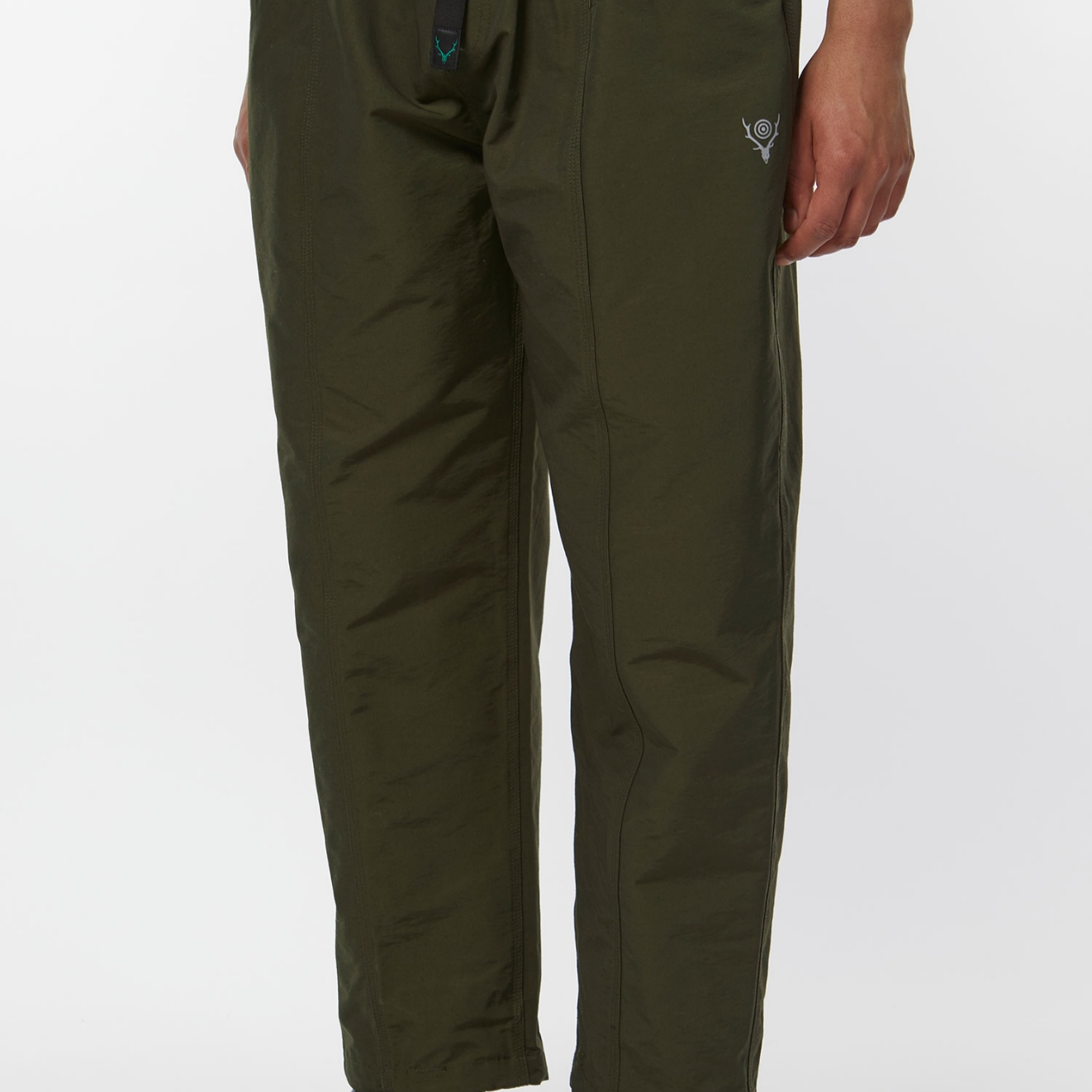 South2 West8 Belted C.S. Pant C/N Grosgrain Green 착용 스타일 - 3
